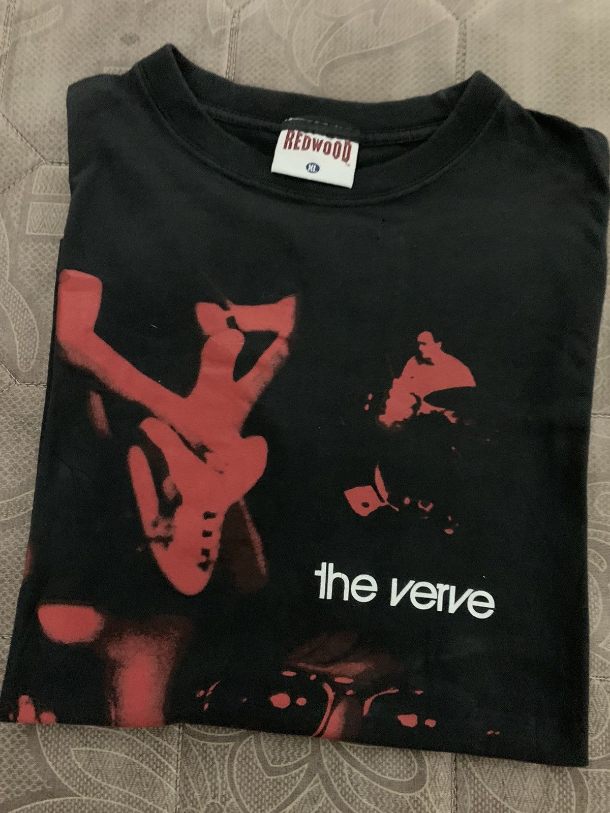 image of Band Tees x Vintage 90's The Verve Shirt, Oasis,blur in Black, Men's (Size XL)