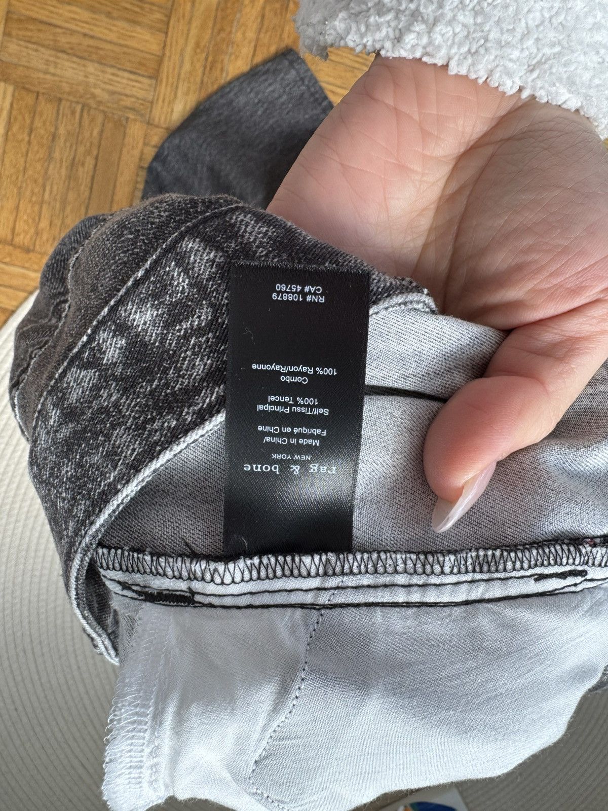 Rag & Bone Rag and bone feather light super comfy jeans 24 black/grey Size 26" / US 2 / IT 38 - 7 Thumbnail