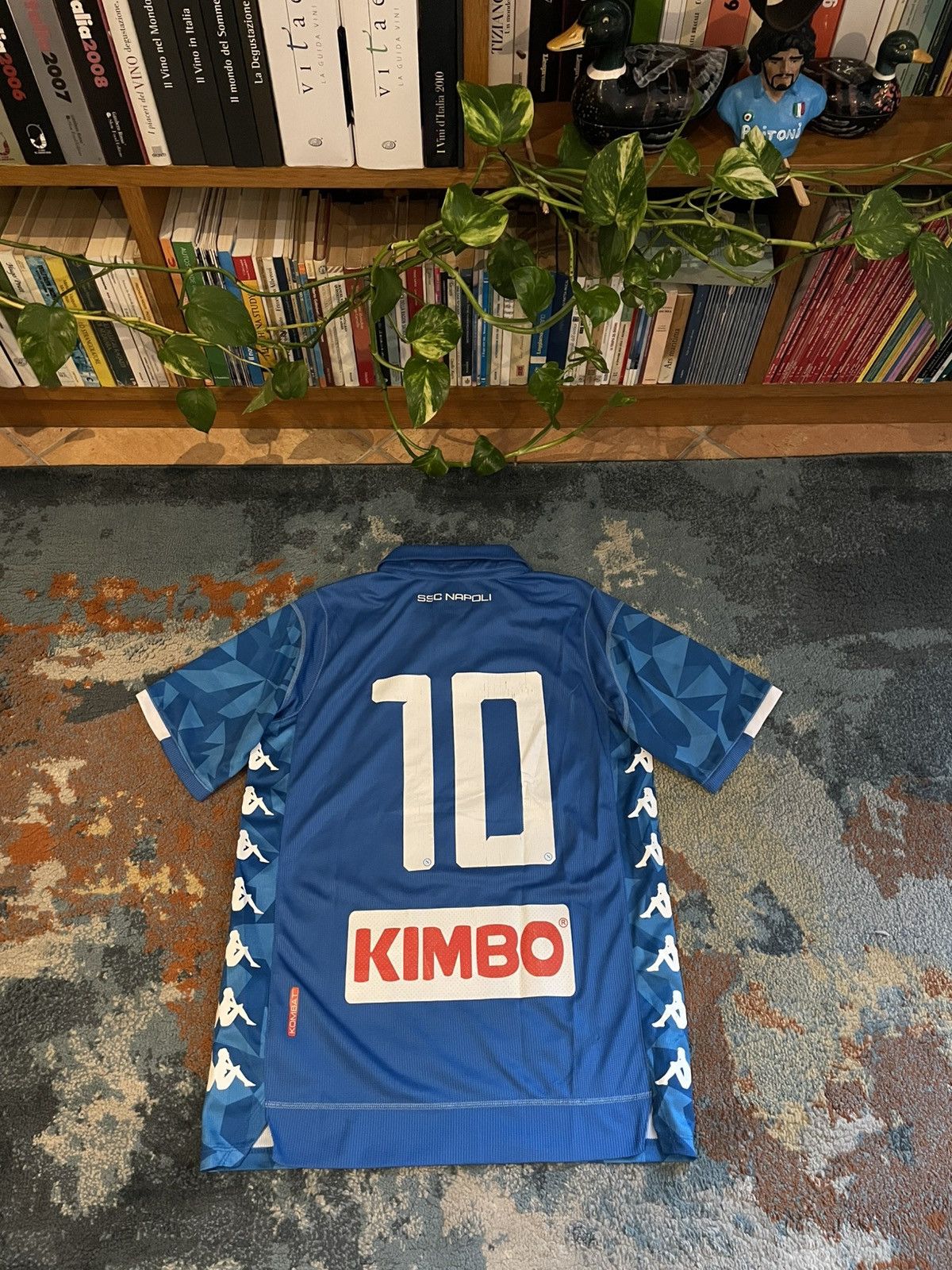 Kappa SSC Napoli Maradona 2018-2019 Home Kit Soccer Jersey Shirt Size US S / EU 44-46 / 1 - 3 Thumbnail