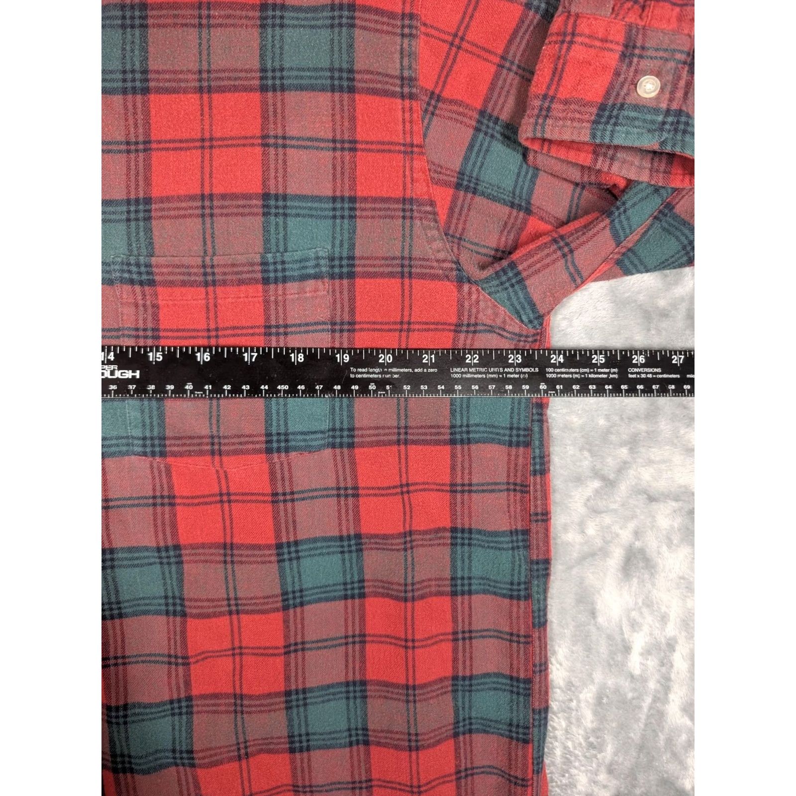Vintage LL Bean Shirt Mens LT Red Plaid Flannel Long Sleeve Button Front Casual Size US L / EU 52-54 / 3 - 3 Thumbnail