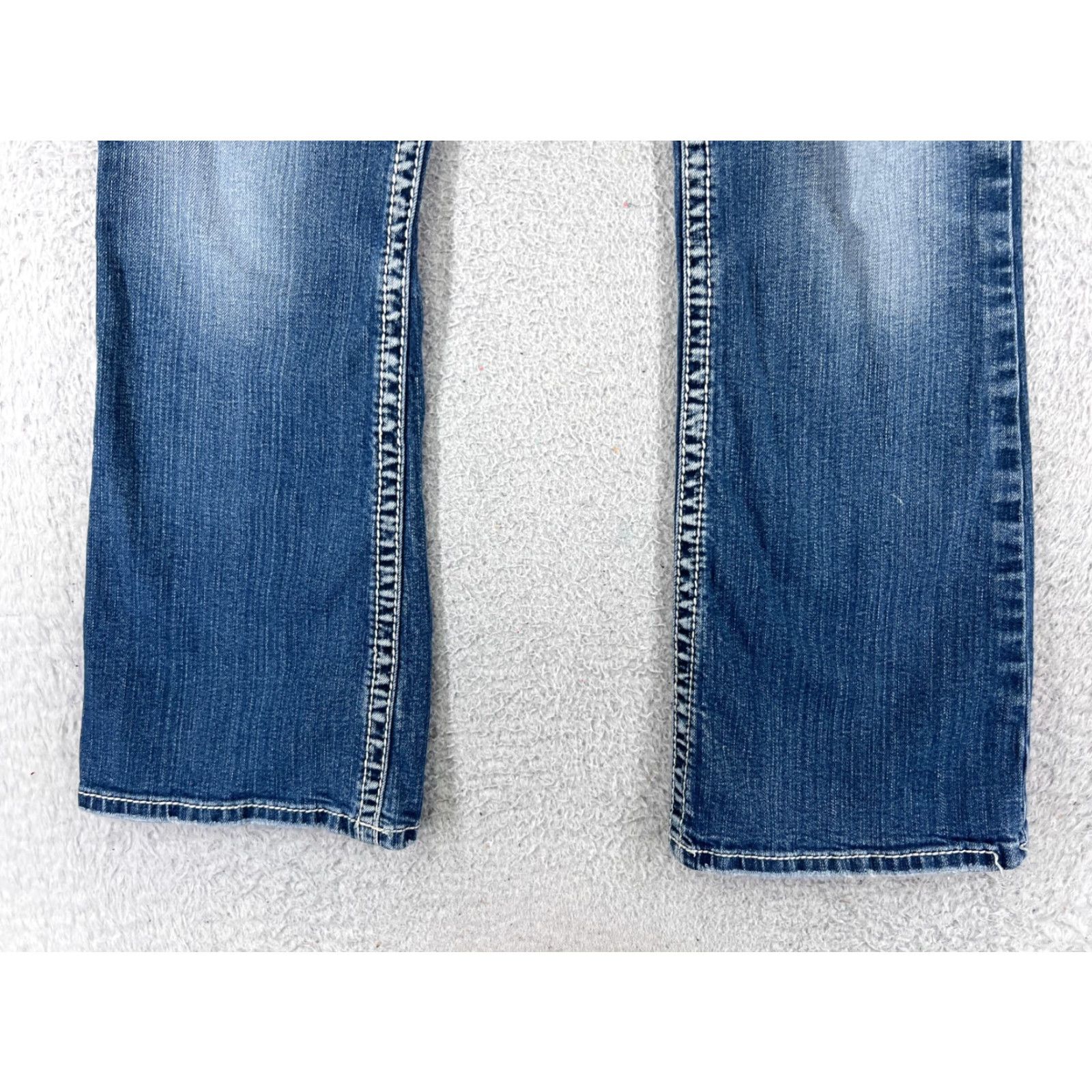Silver Jeans Co. Silver Jeans Pants Womens 31 Blue Denim Suki Bootcut Low Rise 29x28 Embroidered Size 24" / US 00 / IT 34 - 2 Thumbnail