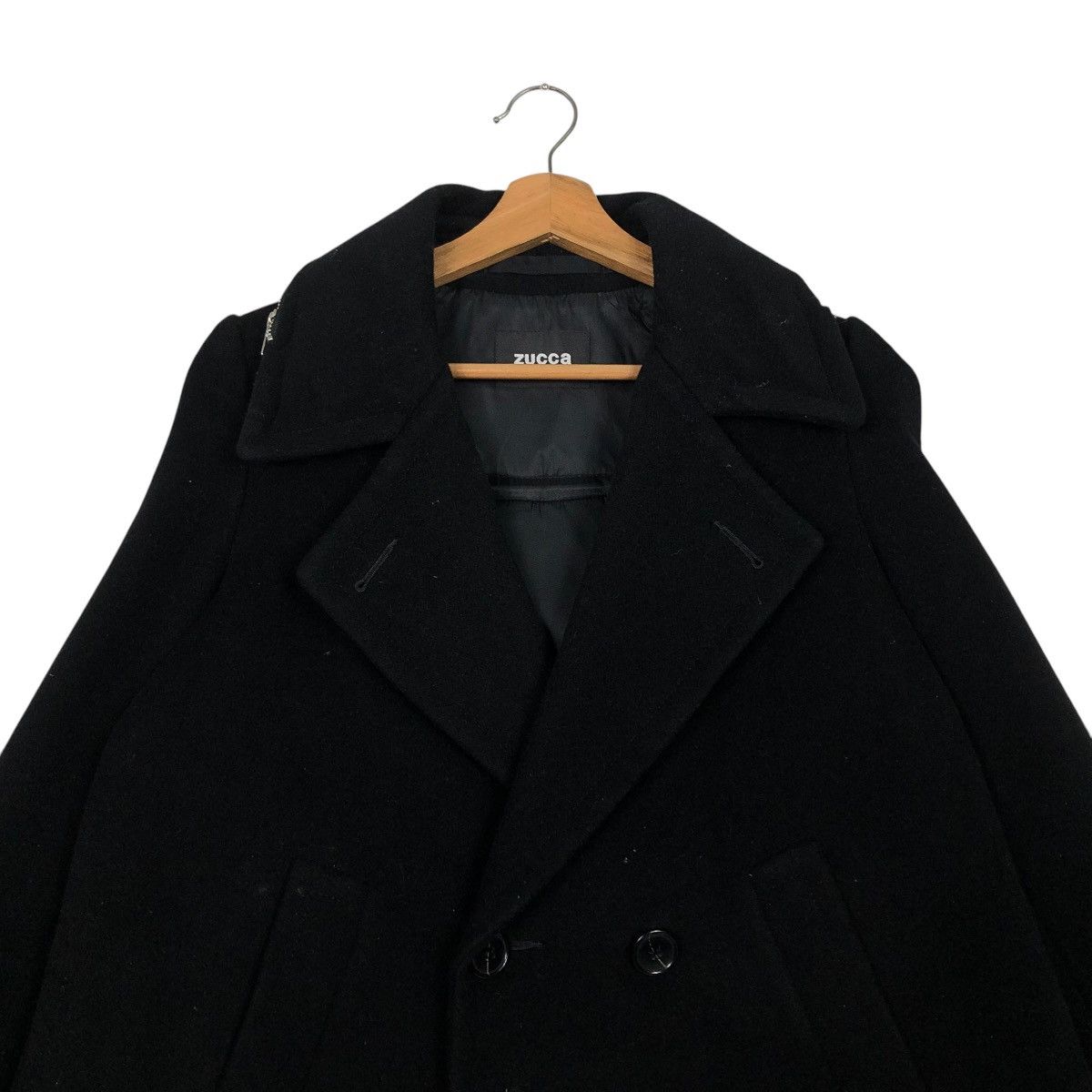 Issey Miyake 🔥RICH BLACK VINTAGE WOOL JACKET CROPPED ZUCCA JAPAN Size US S / EU 44-46 / 1 - 5 Thumbnail
