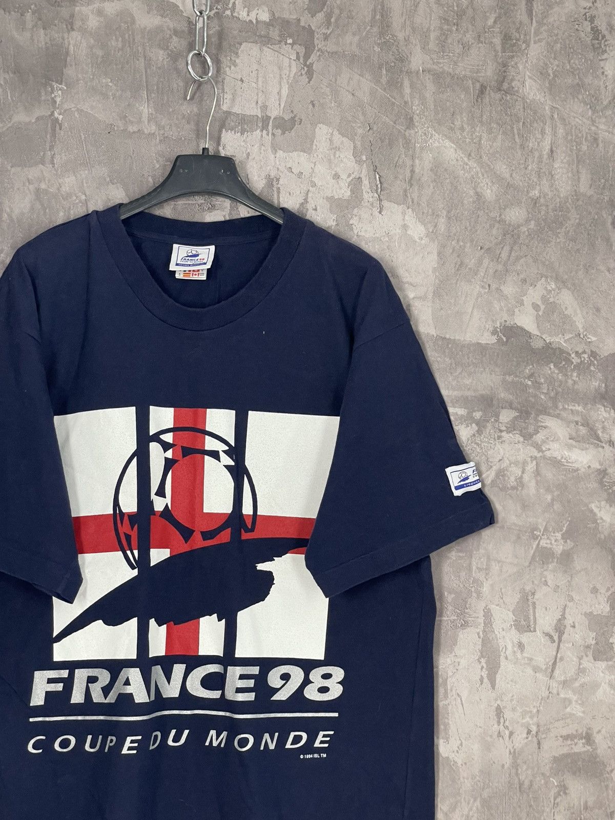 Vintage 1998 France Adidas Retro Fifa World Cup T-Shirt Size US M / EU 48-50 / 2 - 4 Thumbnail