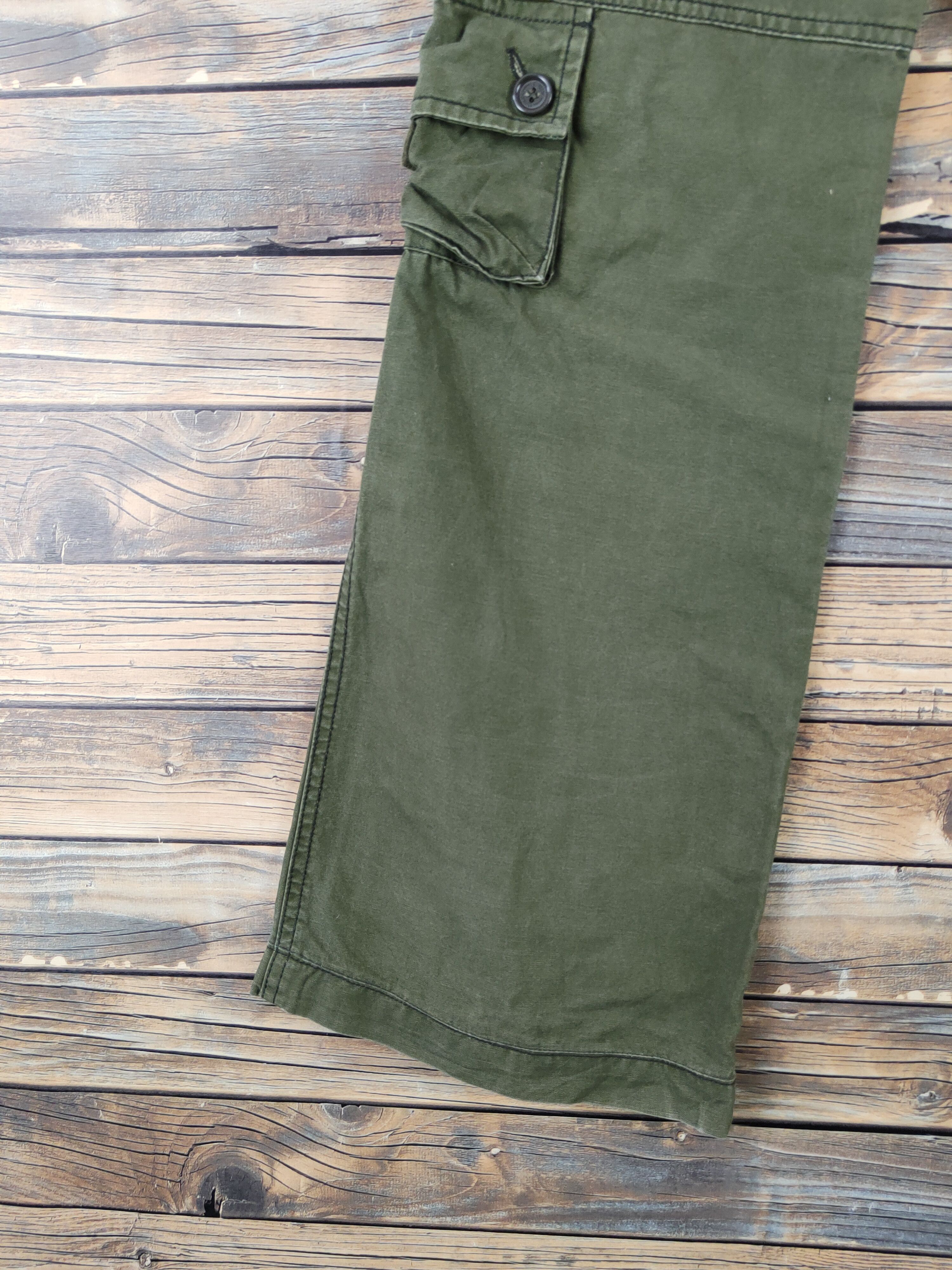 Japanese Brand DLL Crux Green Multipocket Tactical Cargo Pants #194 Size 27" / US 4 / IT 40 - 10 Thumbnail
