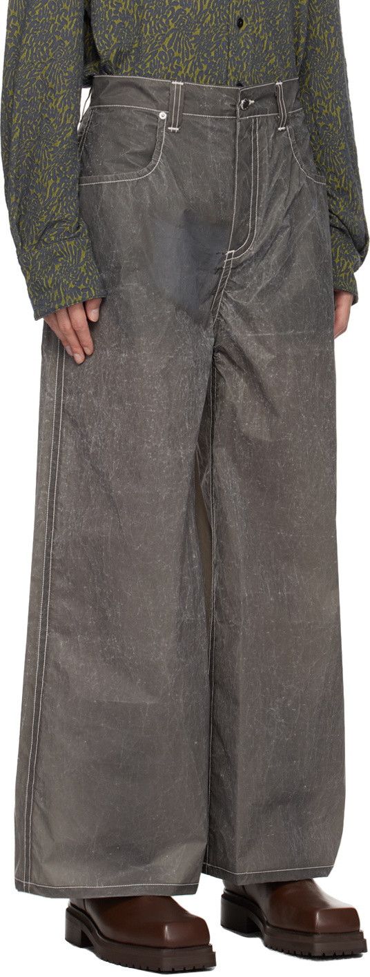 Eckhaus Latta $575 Eckhaus Latta Paper Ultra Wide Leg Jeans Size US 26 / EU 42 - 2 Thumbnail
