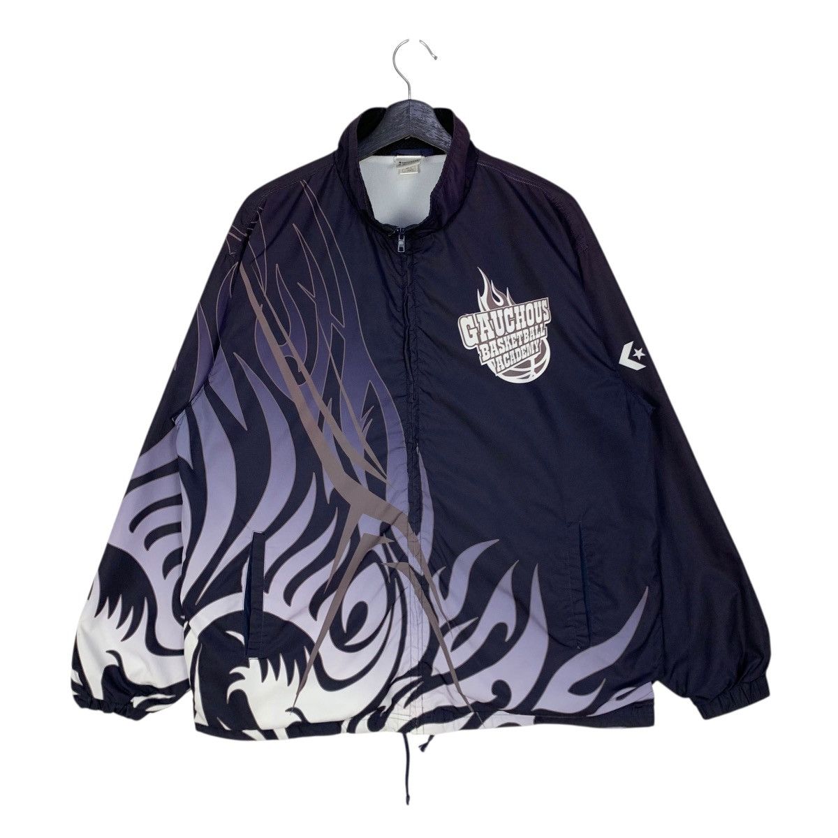 If Six Was Nine Vintage Converse Gauchous Basketball Fire Jacket Windbreaker Size US L / EU 52-54 / 3 - 1 Thumbnail