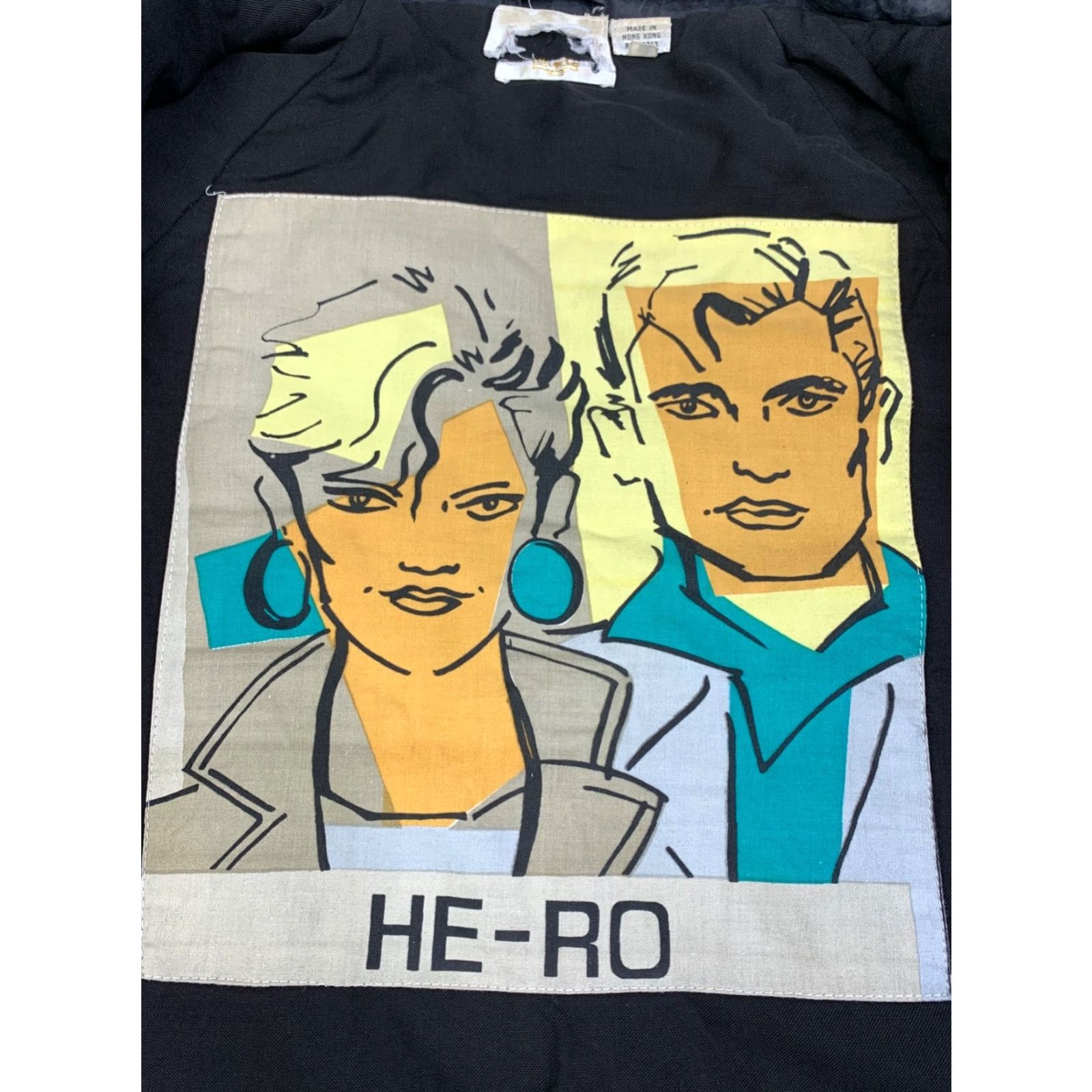 Vintage VINTAGE Bomber Jacket Womens M Black Full Zip Boxy Oversize 80s 90s Jacket Size M / US 6-8 / IT 42-44 - 2 Thumbnail