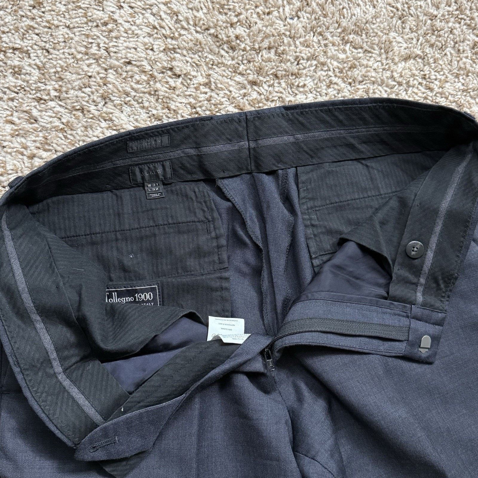 J.Crew J.Crew Ludlow Tollegno 1900 Wool Suit Navy Blue Jacket 40R Size 40R - 9 Thumbnail