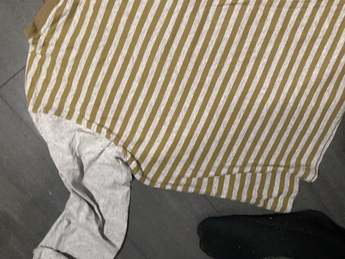 Yohji Yamamoto Y-3 Yohji Yamamoto Striped Long Sleeve Tee Beige Grey Size US M / EU 48-50 / 2 - 10 Thumbnail
