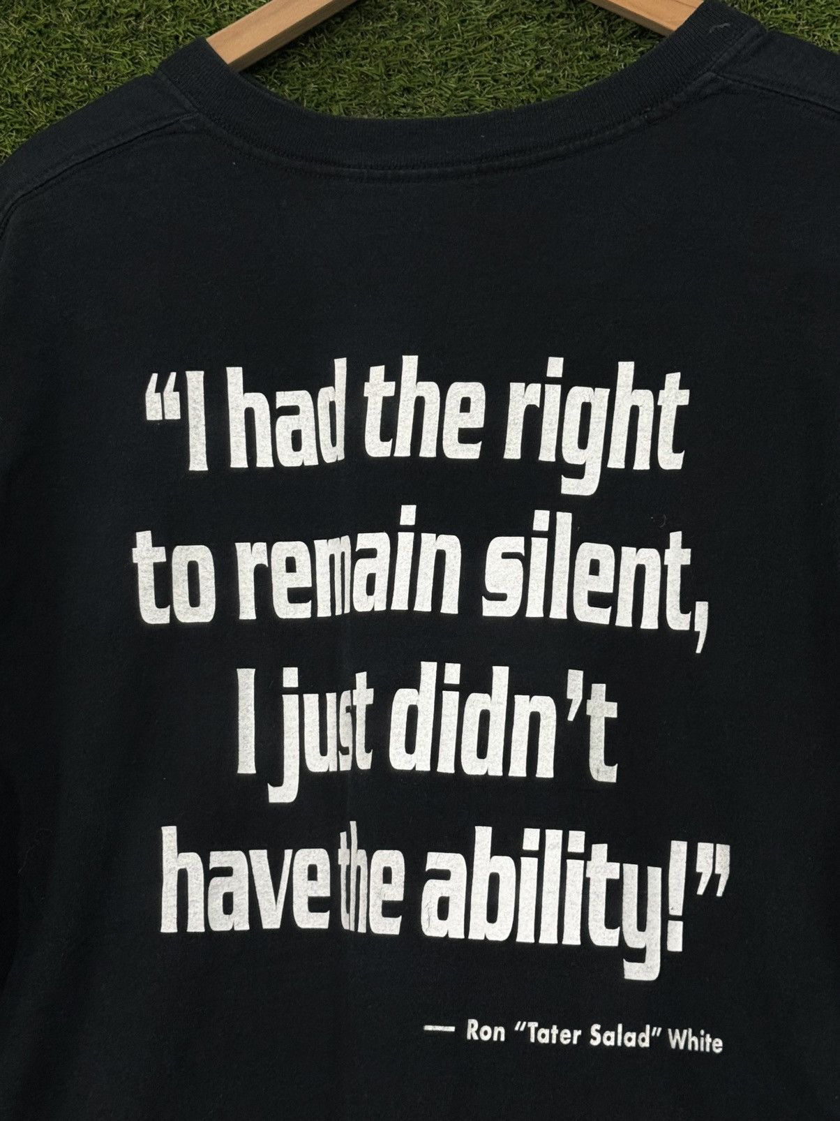 Vintage Vintage Gildan Right to Remain Silent Ron Salad Tee XL Black Size US XL / EU 56 / 4 - 2 Thumbnail