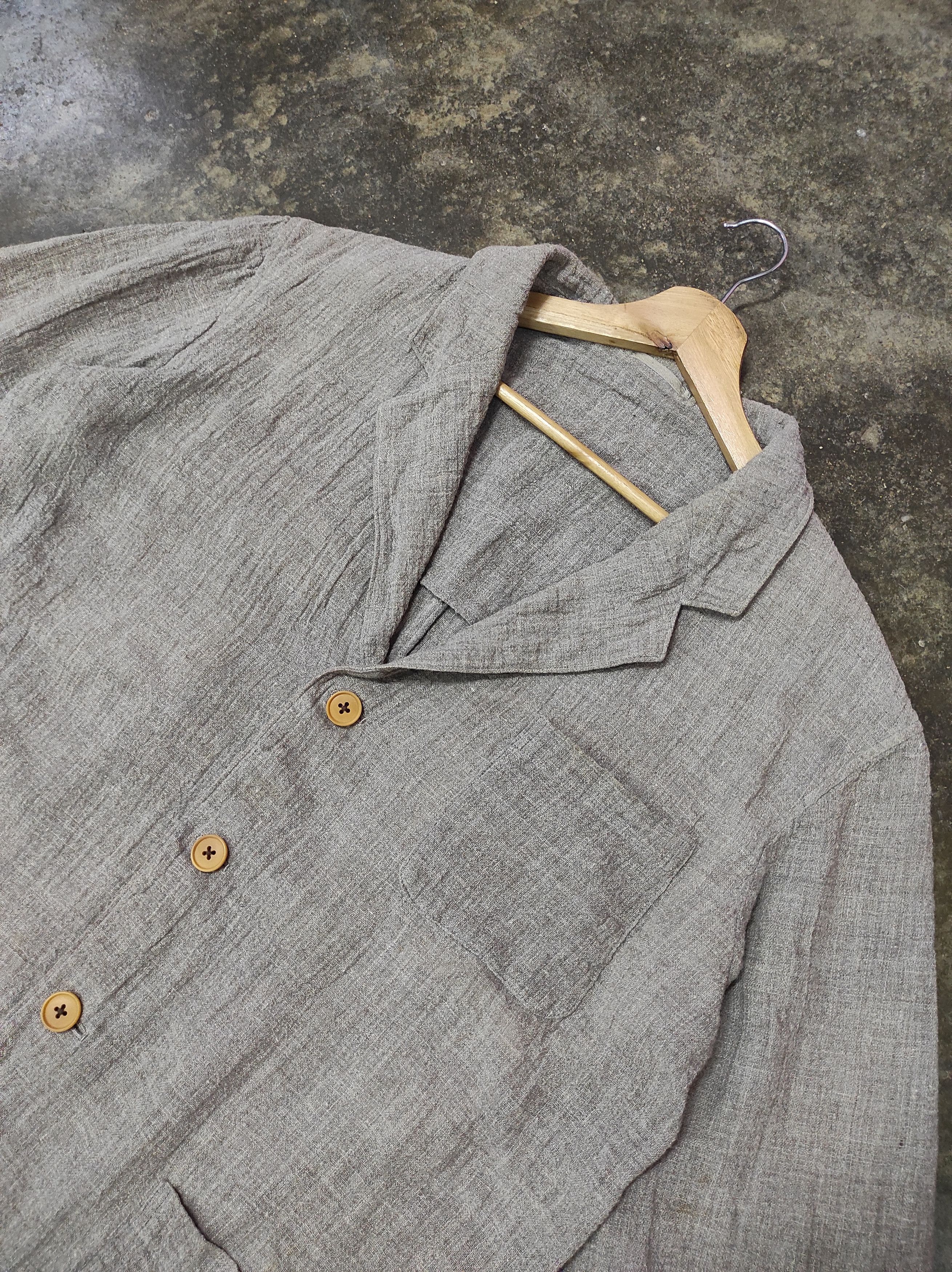 Vintage × Y's for Men × Yohji Yamamoto YS FOR MEN VTG 90'S RAYON BLAZER JACKET Size 48L - 3 Thumbnail