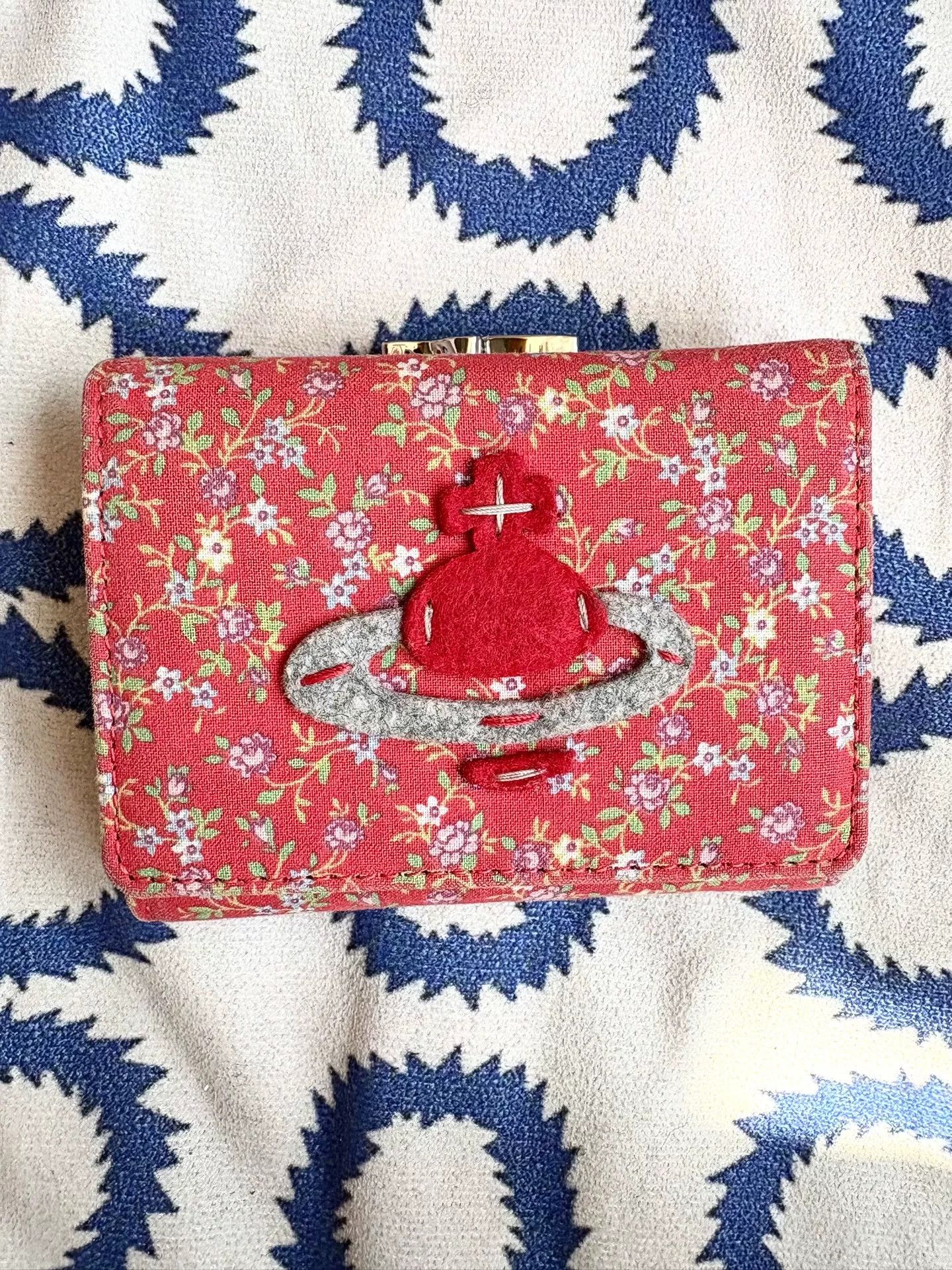 Vivienne Westwood Vivienne Westwood Red Floral Saturn Wallet Size ONE SIZE - 1 Thumbnail
