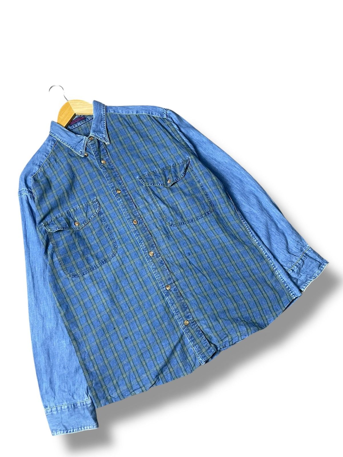 Japanese Brand × Vintage Vintage SERO Patchwork Denim Button Up Shirt(83) Size US S / EU 44-46 / 1 - 4 Thumbnail