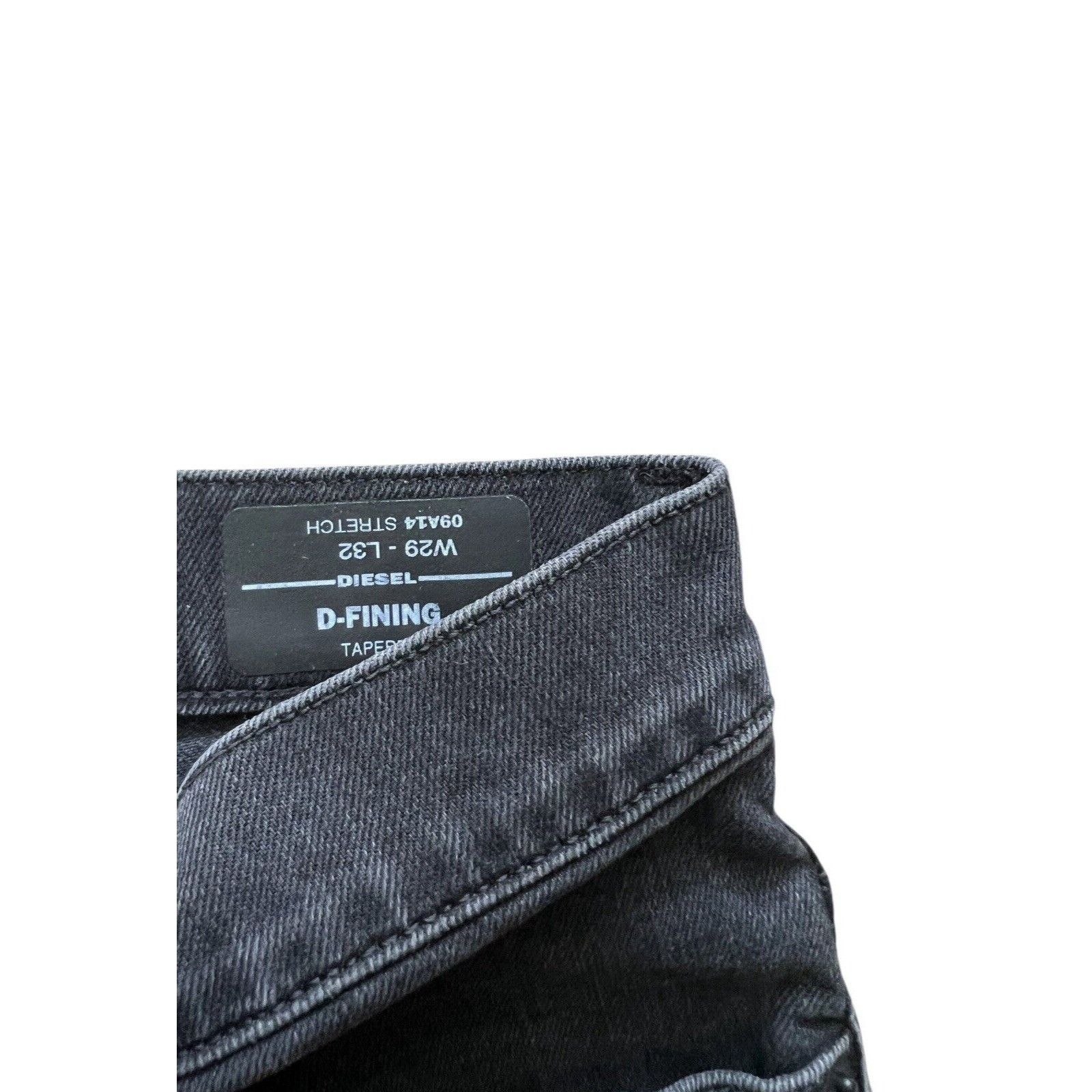 Diesel Diesel Mens D-Fining Tapered Jeans 09A14 Black Size 29/32 Size US 29 - 6 Thumbnail