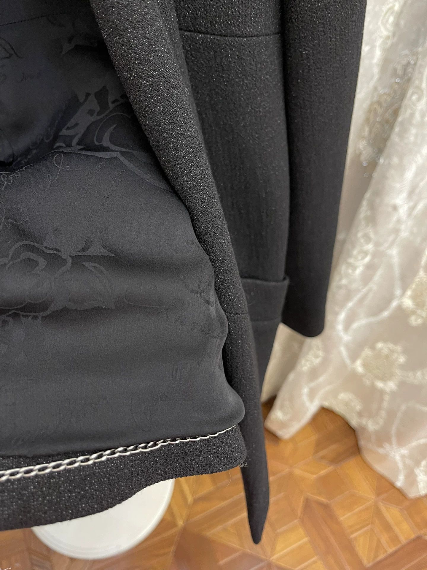 Chanel Chanel Classic Black Wool Jacket Size 44 Size L / US 10 / IT 46 - 7 Thumbnail