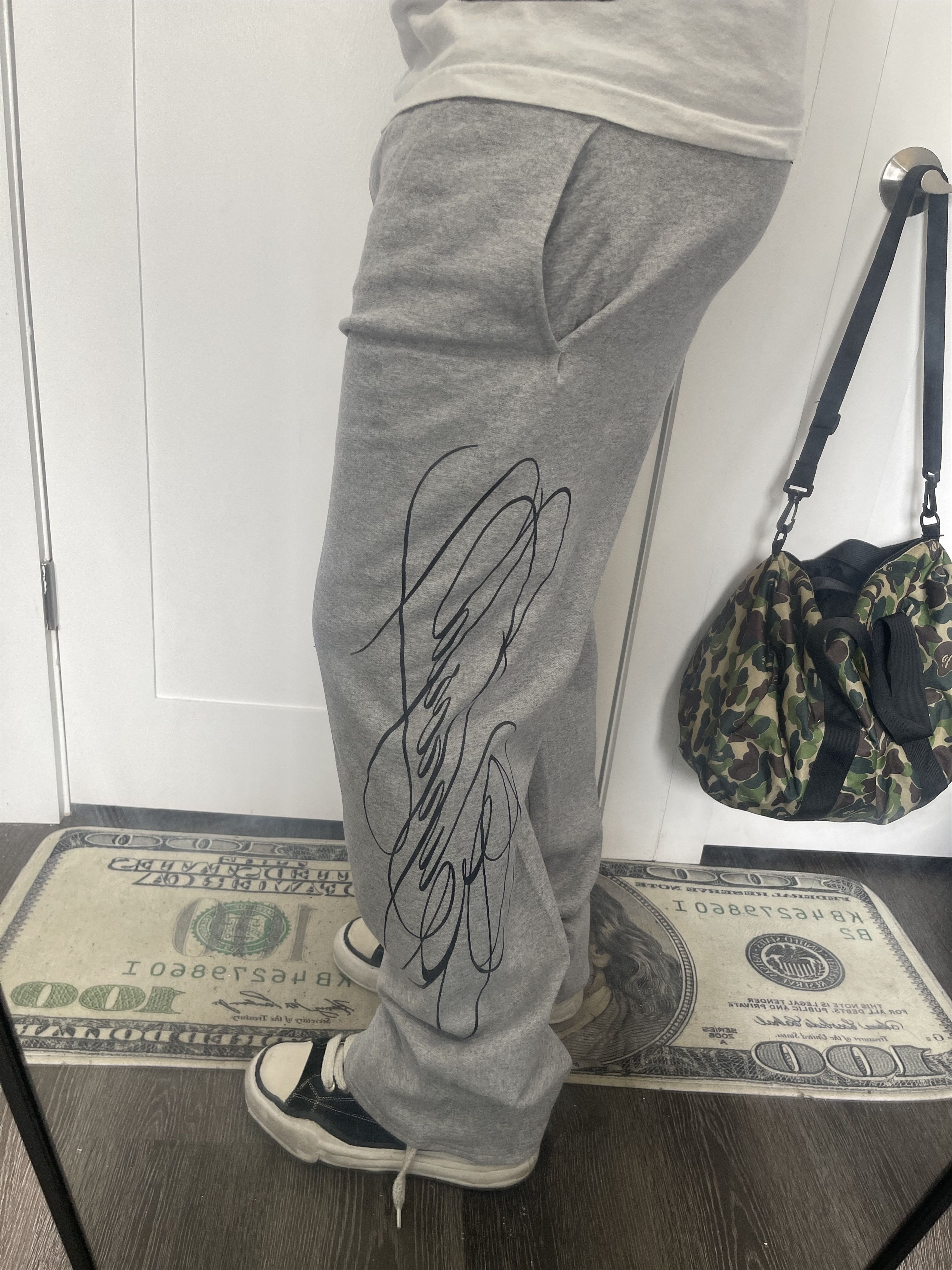 Japanese Brand Grey "Euphoria" Sweatpants Size US 34 / EU 50 - 3 Thumbnail