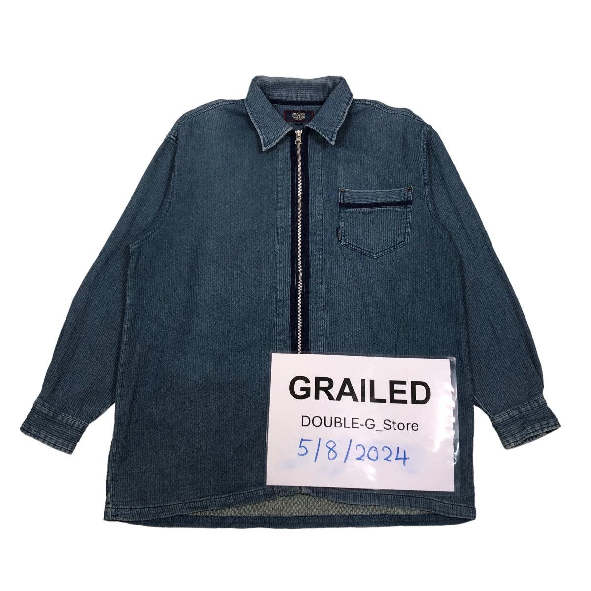 Japanese Brand 📌VINTAGE INDIGO WORK CHORE JACKET MADISON WALKER JAPAN Size US L / EU 52-54 / 3 - 2 Thumbnail