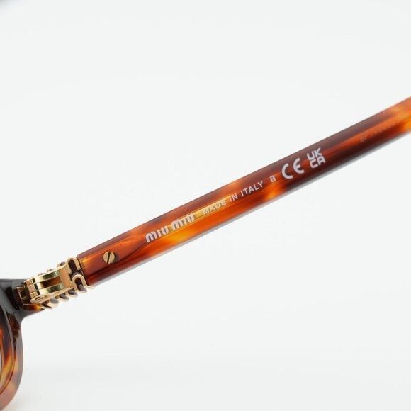 Miu Miu Miu Miu MU04ZS 21C40O Sunglasses Havana Mahogany Oval Frame Size ONE SIZE - 7 Thumbnail
