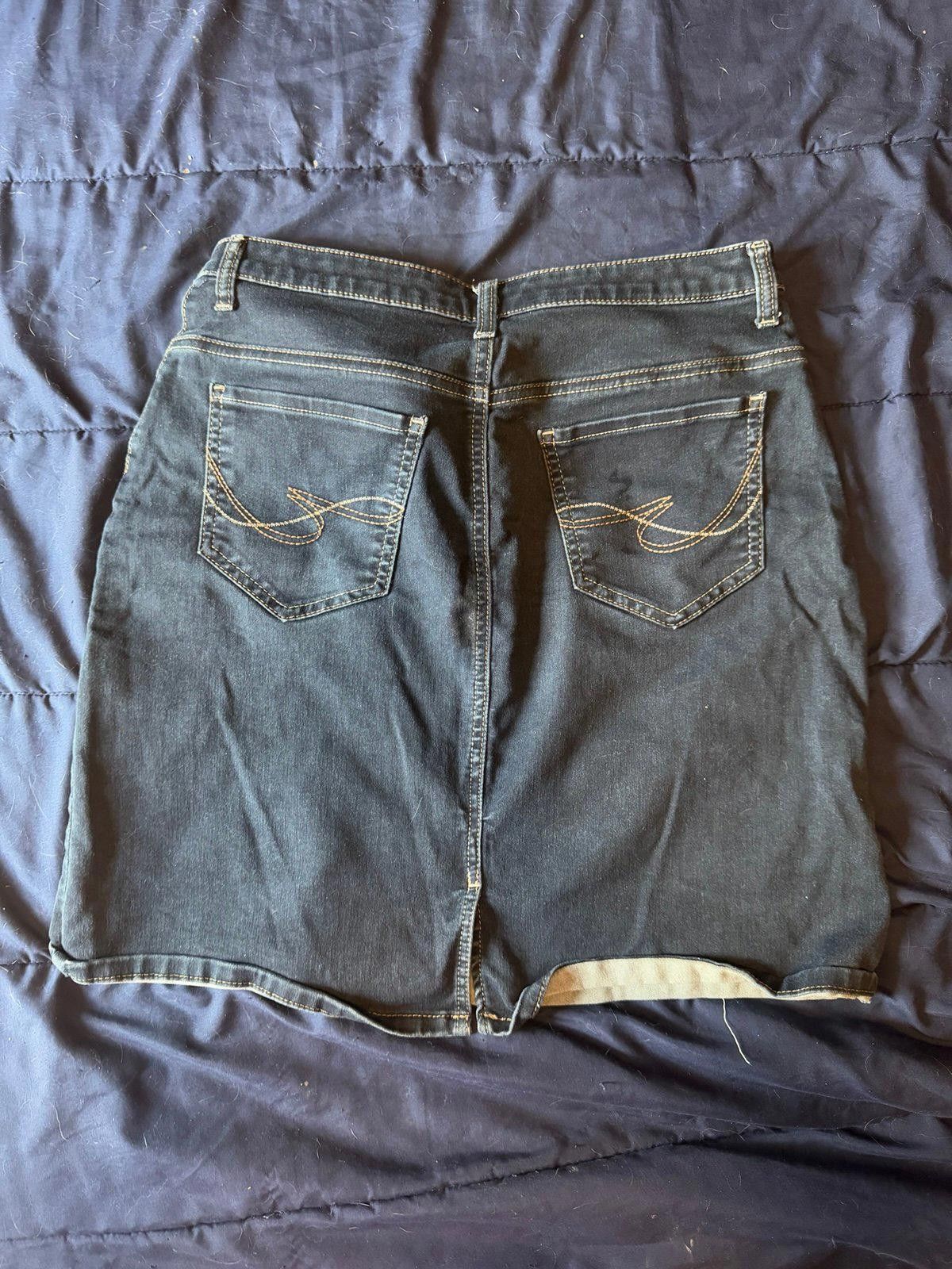 Other Riders By Lee Midrise Knee Length Denim Skirt 14M Size 36" / US 14 / IT 50 - 2 Thumbnail