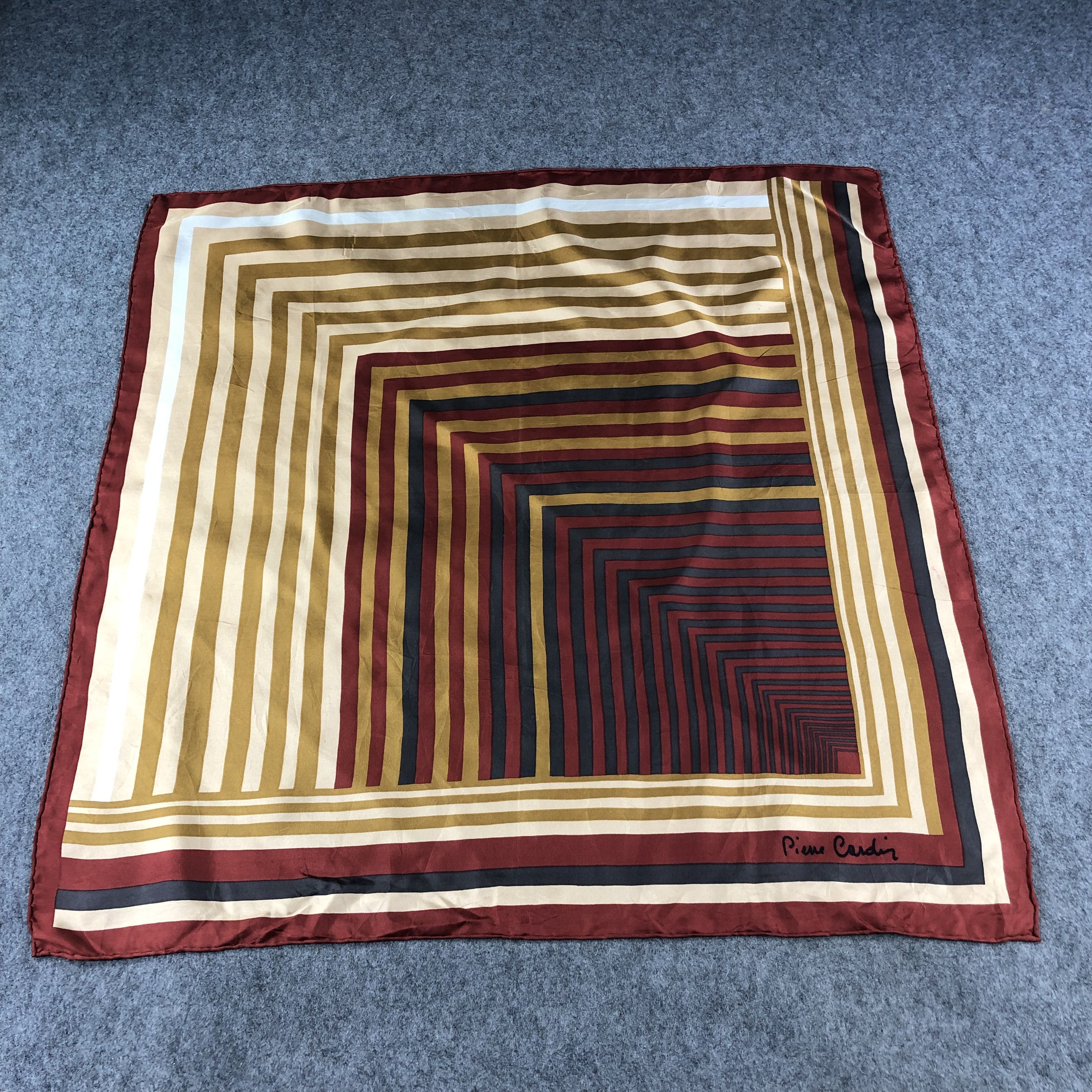 Vintage Pierre Cardin Abstract Silk Scarf M929 Menswear