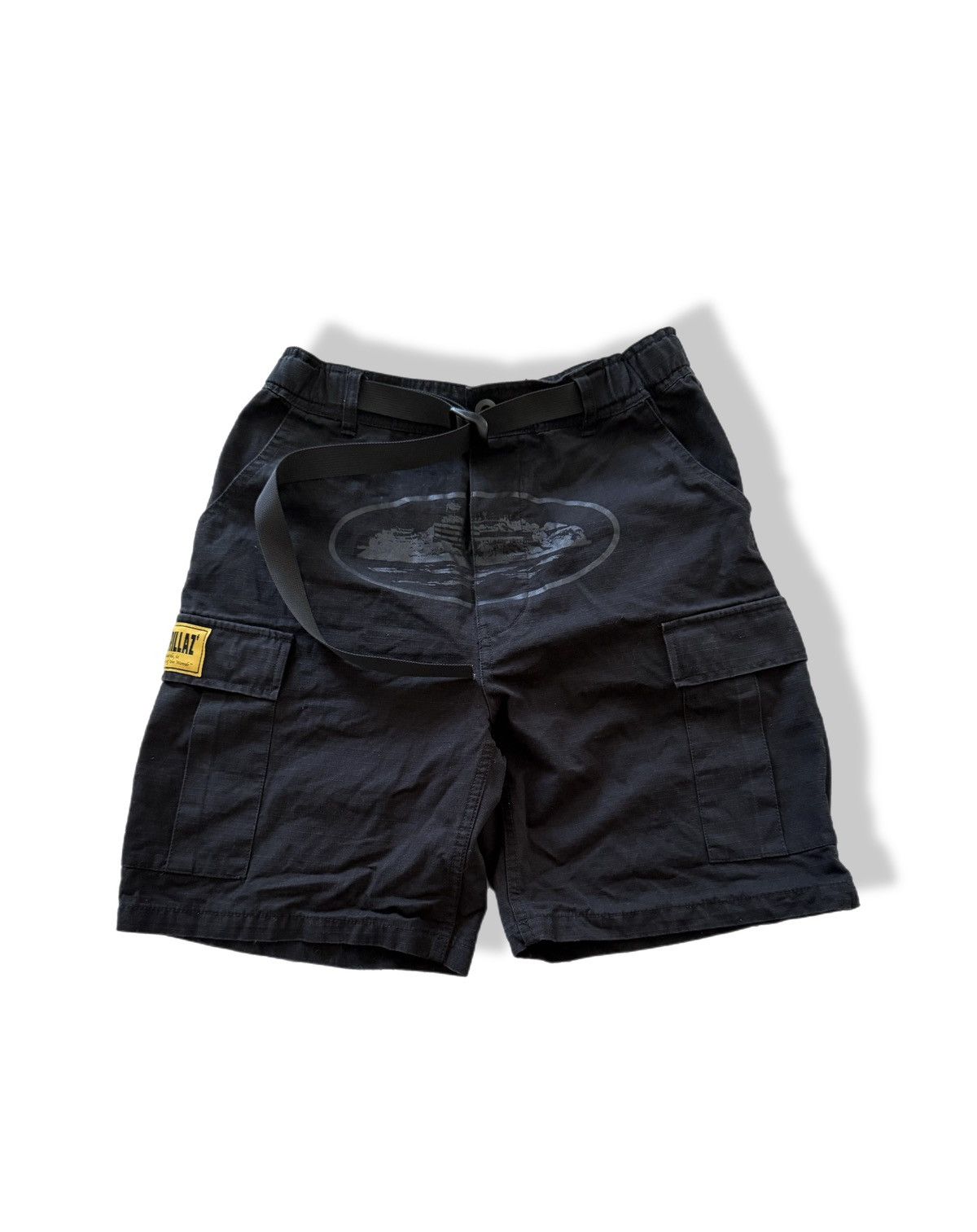 Corteiz [M] Corteiz Cargo Shorts Alcatraz Triple Black | Grailed