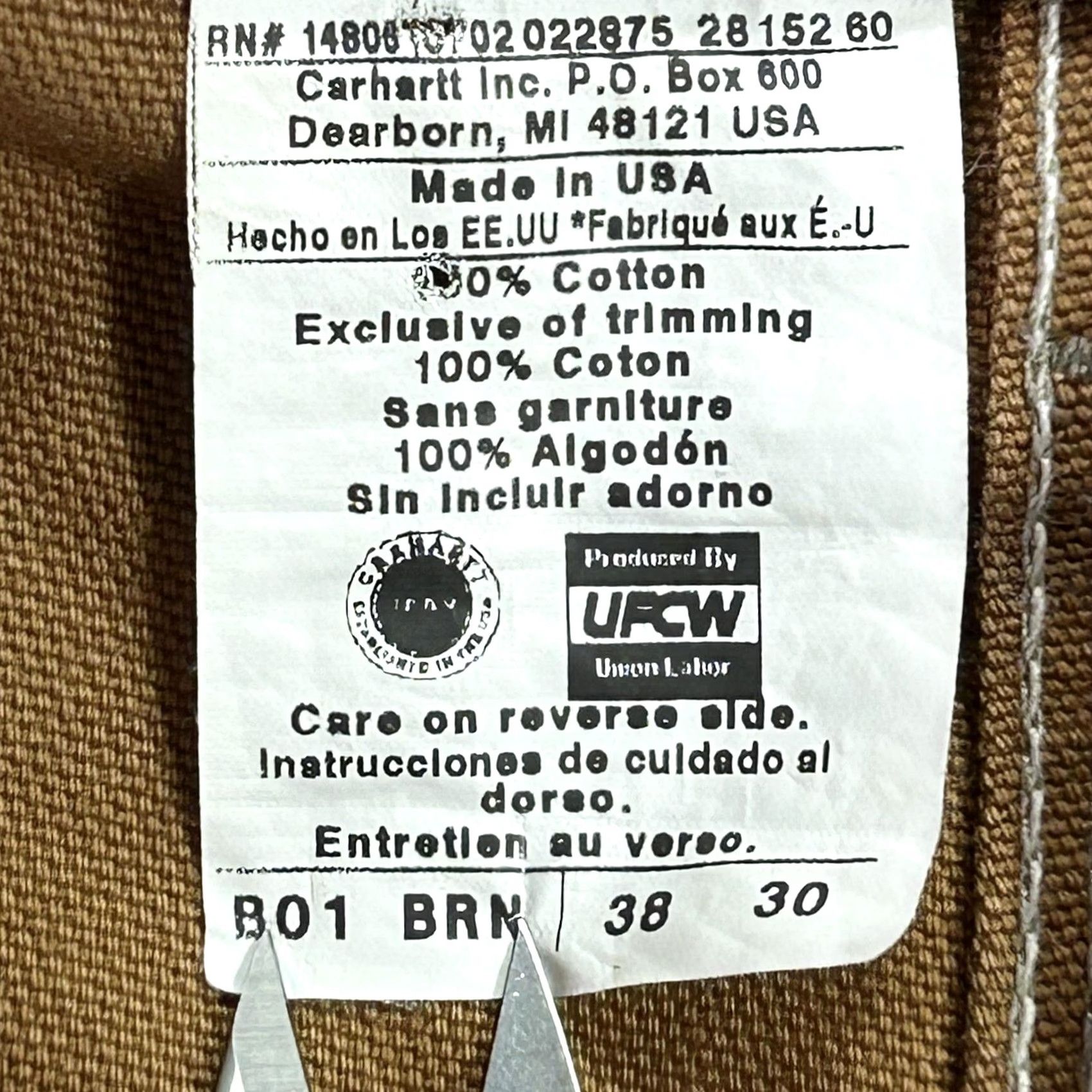Carhartt VINTAGE Carhartt Pants Carpenter Mens 38x30 Brown Canvas B01 Double Knee USA Size US 38 / EU 54 - 4 Thumbnail