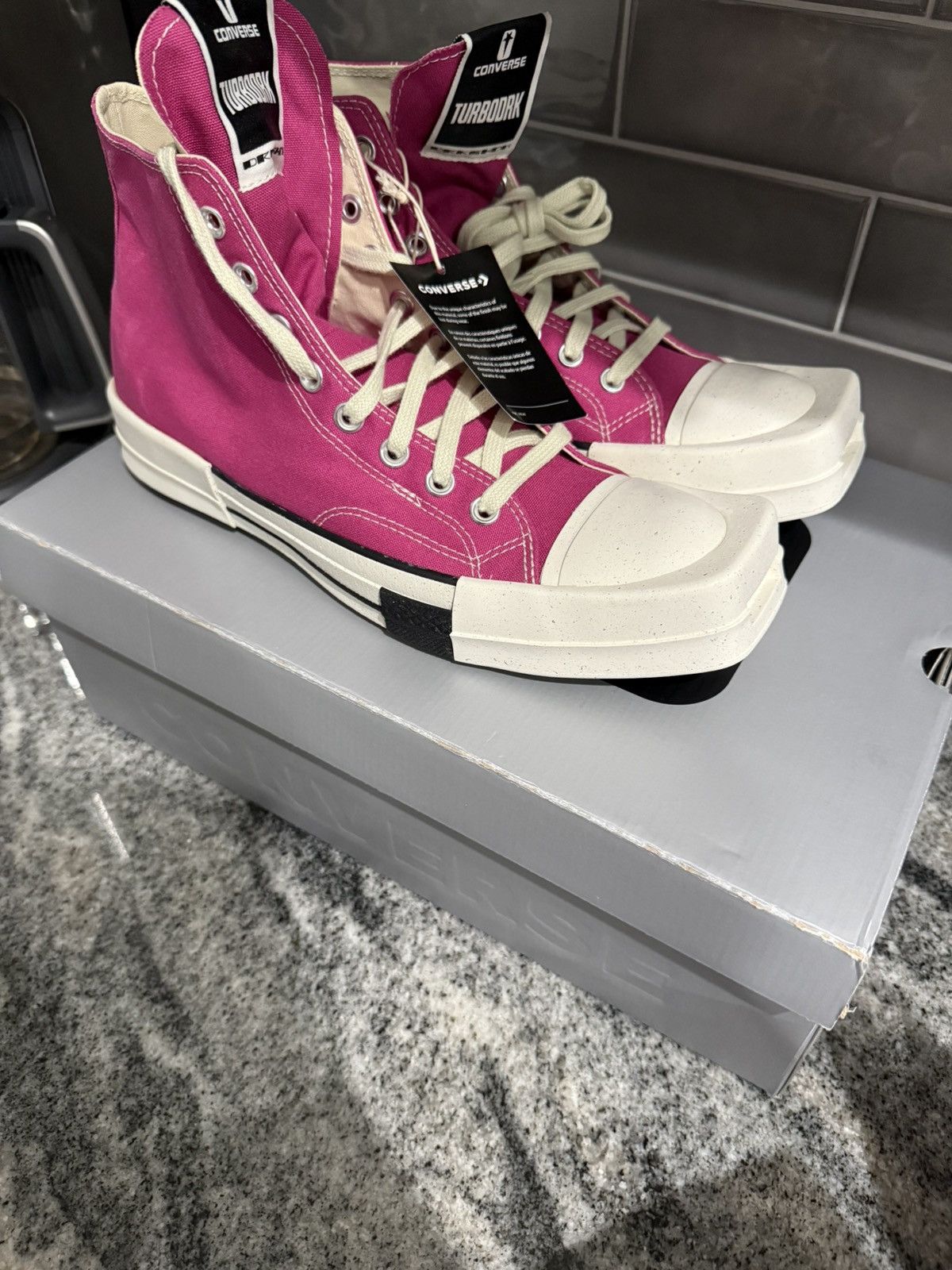 Converse × Rick Owens × Rick Owens Drkshdw rick owens x converse x DRKSHDW TURBODRK Size US 10.5 / EU 43-44 - 2 Thumbnail