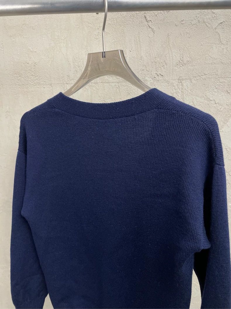 Loewe LOEWE Blue and green embroidered small Logo wool sweater Size S / US 4 / IT 40 - 4 Thumbnail