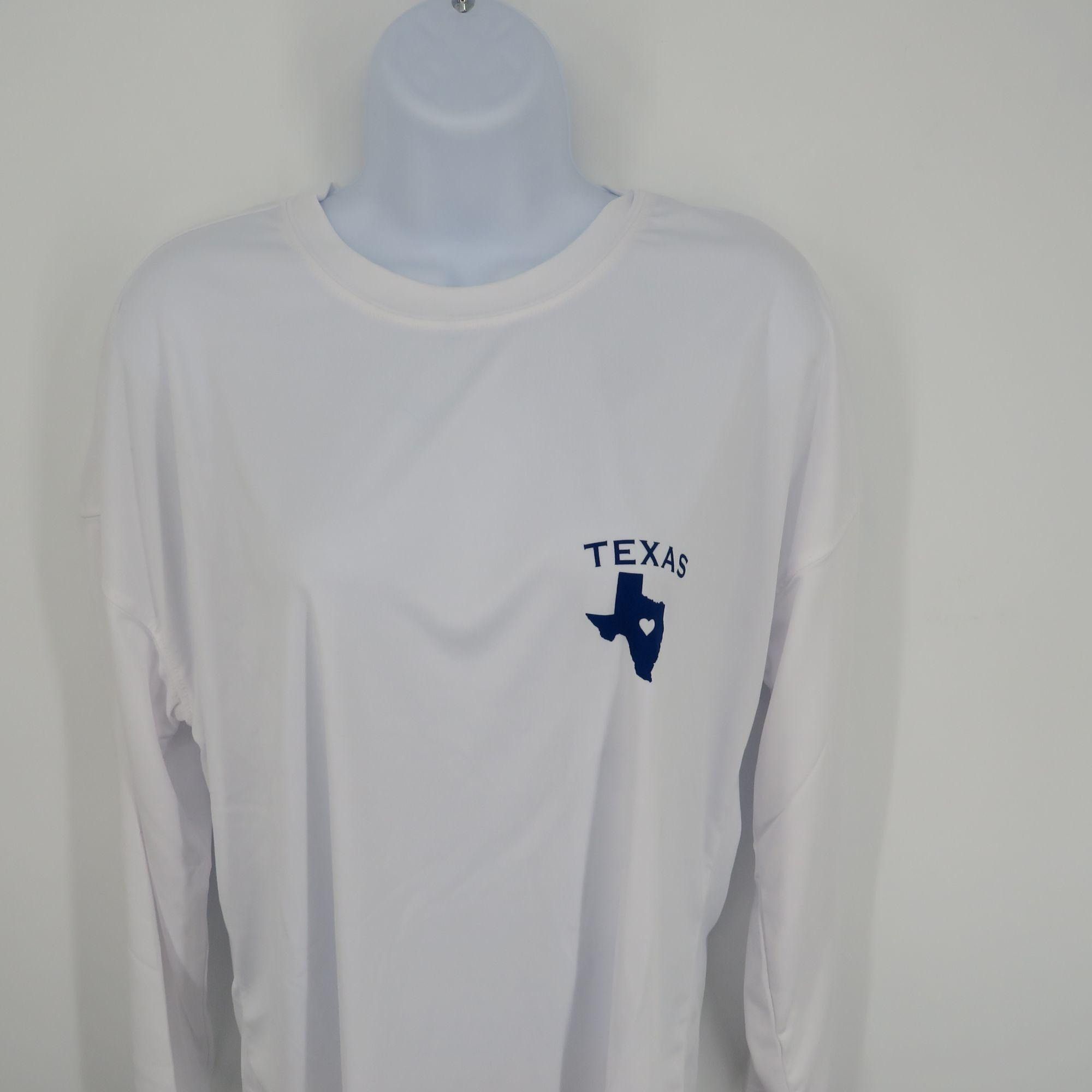 Other State Of Mine Women's Texas Long Sleeve White Shirt Navy Sta Size L / US 10 / IT 46 - 4 Thumbnail