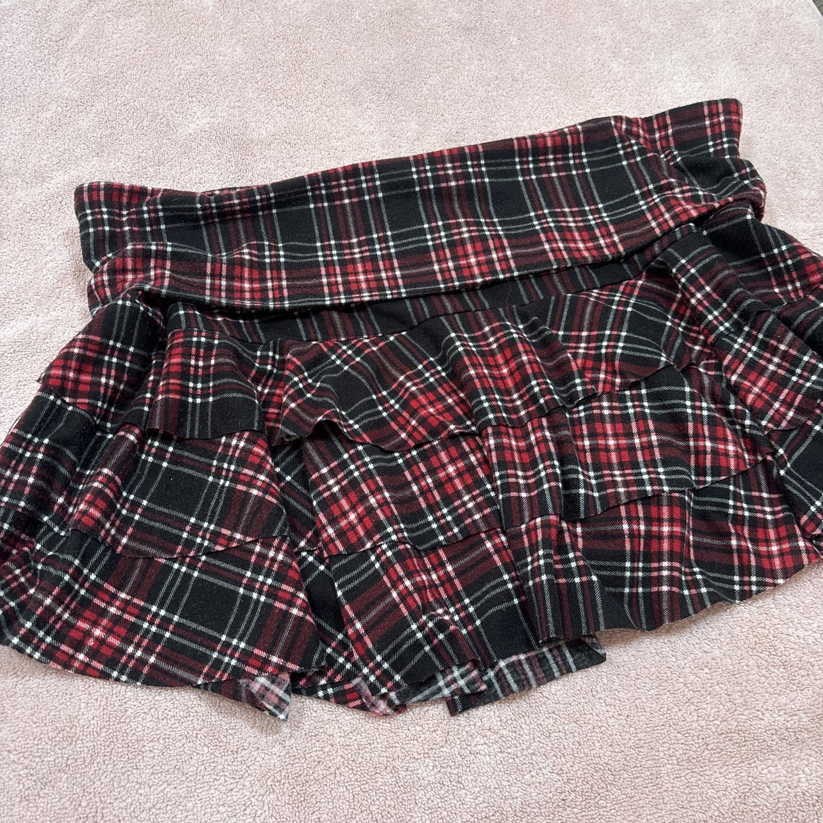 Other y2k grunge plaid foldover mini skirt Size 32" / US 10 / IT 46 - 4 Thumbnail