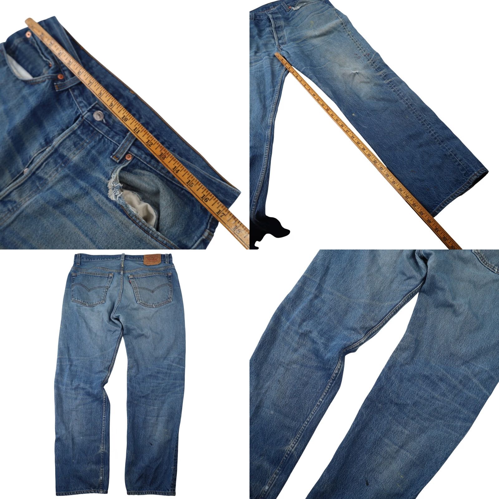 Levi's VINTAGE Levi's 501xx Denim Jeans Blue Mens 38x33 Regular Distressed USA Made Straight 90s? Size US 38 / EU 54 - 8 Thumbnail