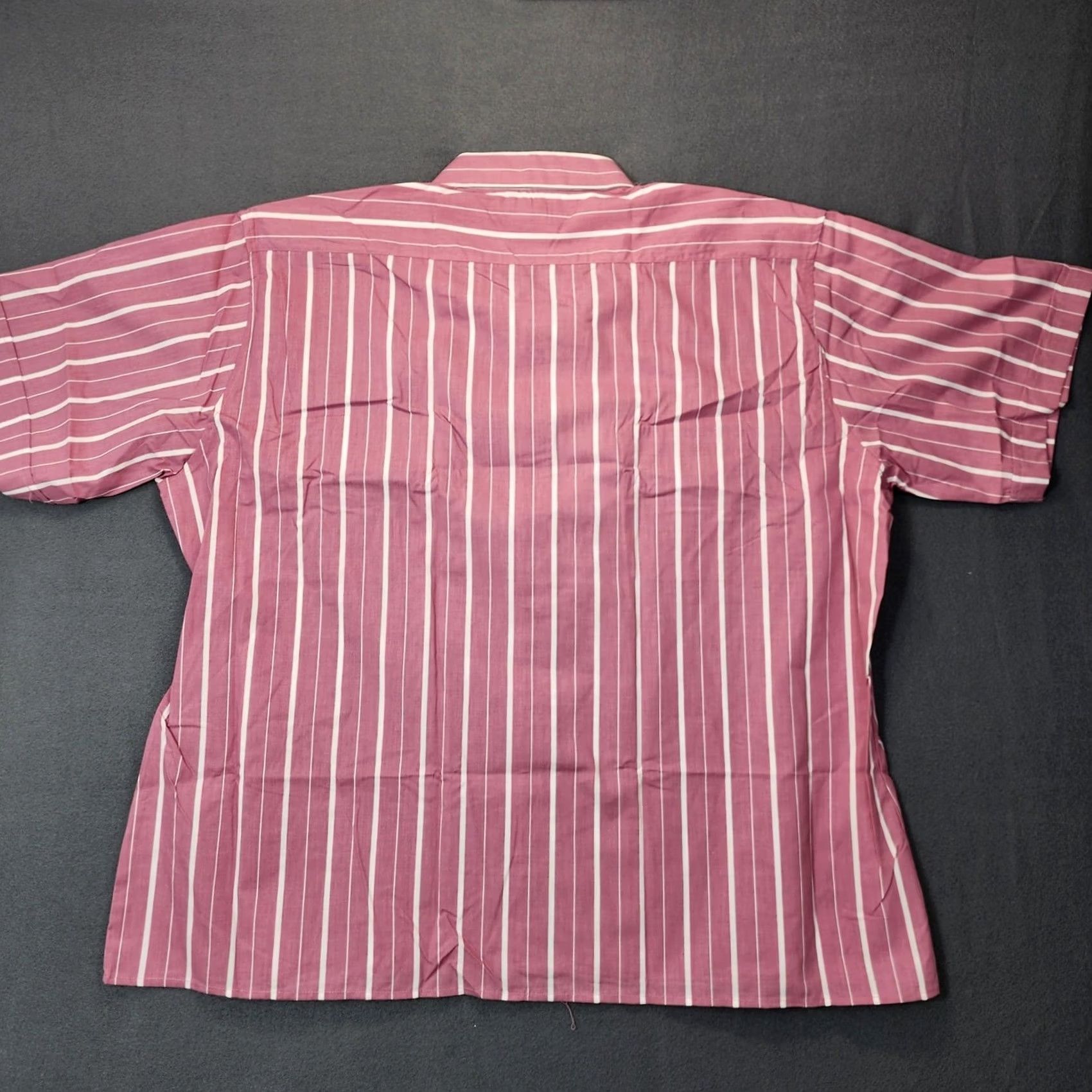 Blair VINTAGE Blair Mens Shirt 2XL Pink Stripe Button Up Shoulder Strap Pockets Size US XXL / EU 58 / 5 - 2 Thumbnail