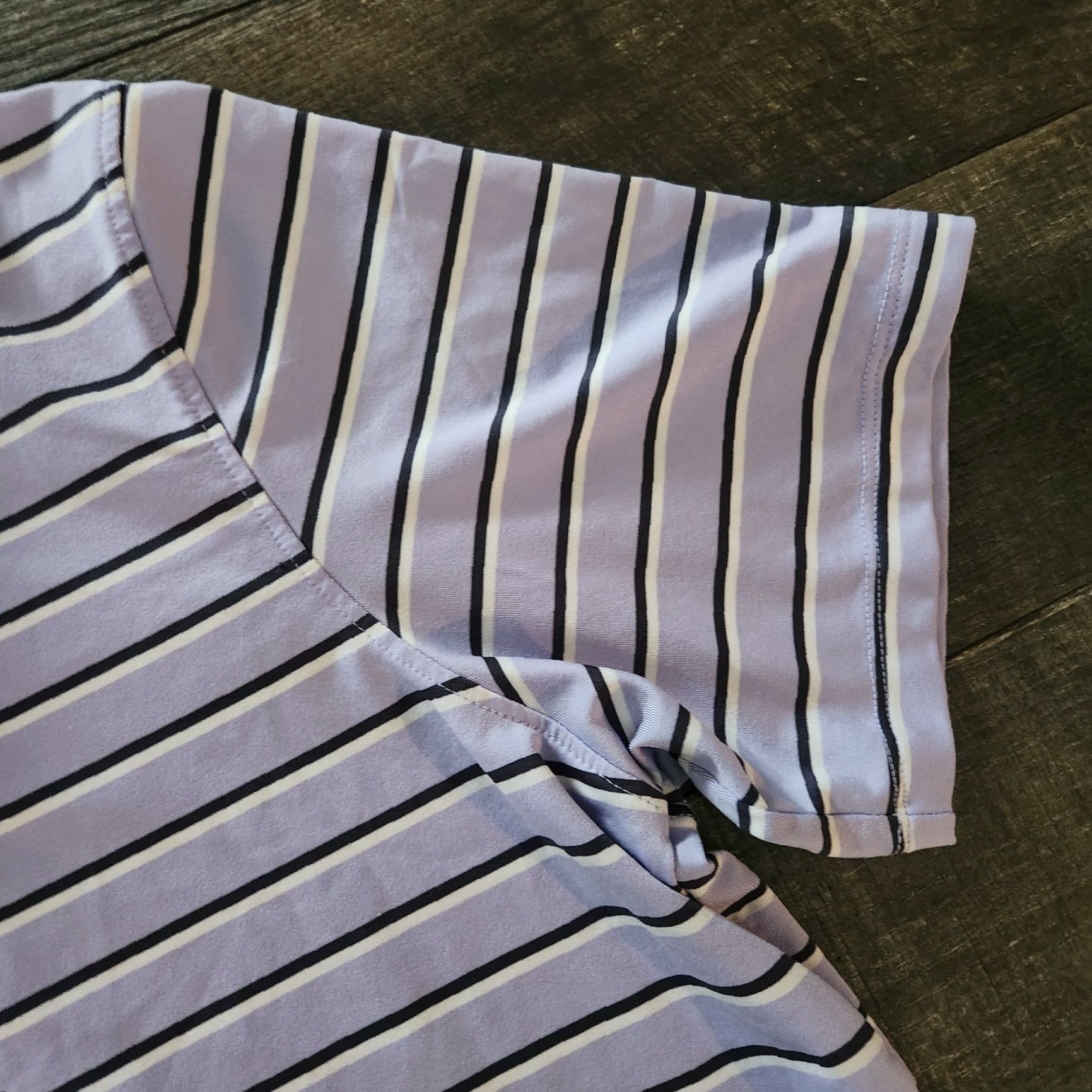 Vintage Greyson Golf Polo Shirt Mens Large Lavender Blue Striped Performance Shirt L Mens Lavender Blue Striped Golf Polo Greyson Size US L / EU 52-54 / 3 - 4 Thumbnail