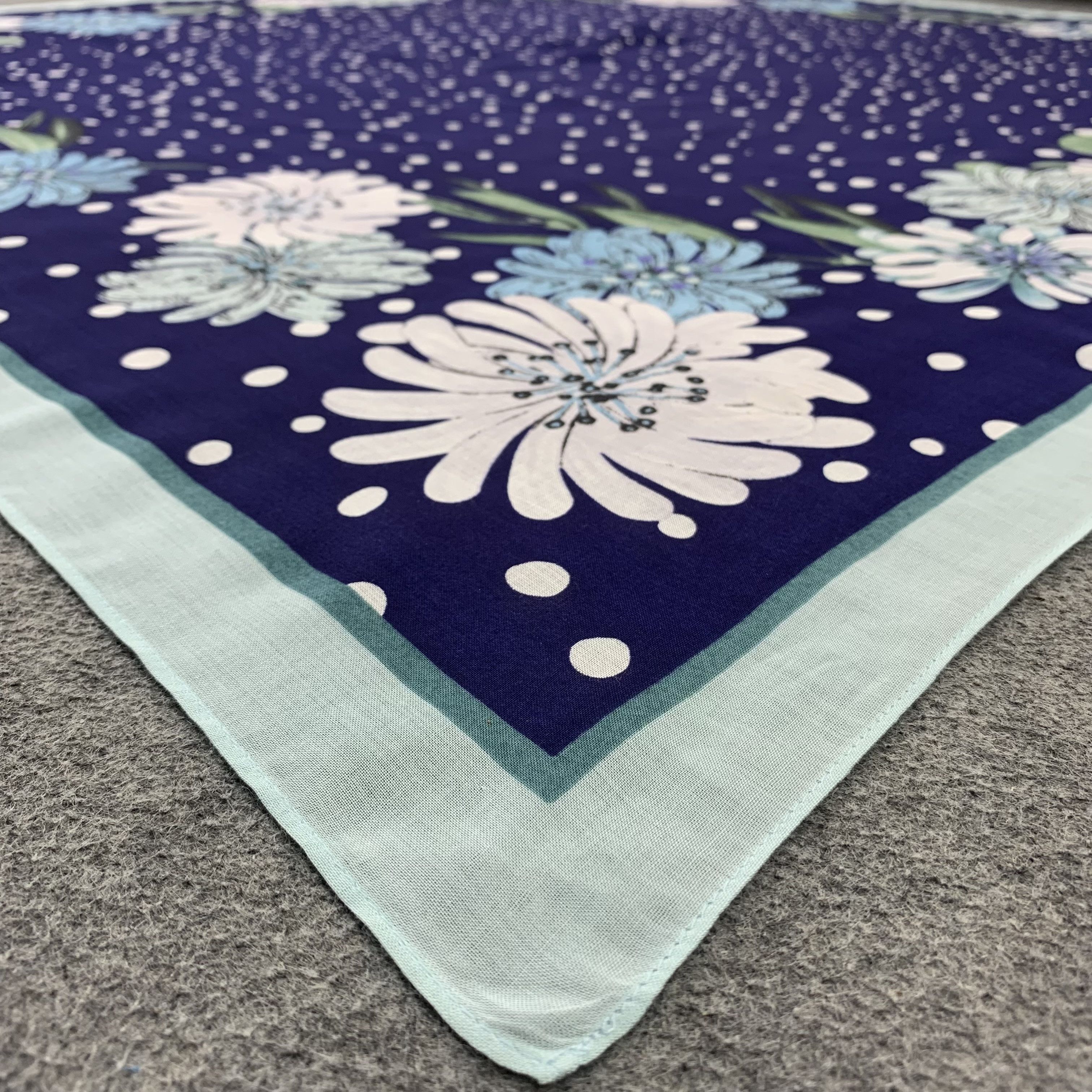 Paul & Joe Paul & Joe x Uniqlo Scarf Blue Floral Polkadot A5463 Size ONE SIZE - 3 Thumbnail