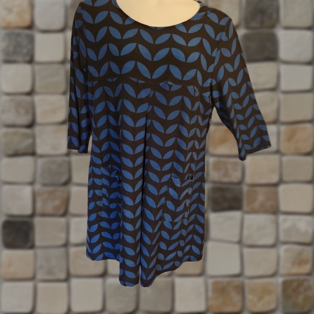 Vintage Reborn Collection Jersey Geometric Print Empire Waist Mini Dress XL Size XL / US 12-14 / IT 48-50 - 1 Thumbnail