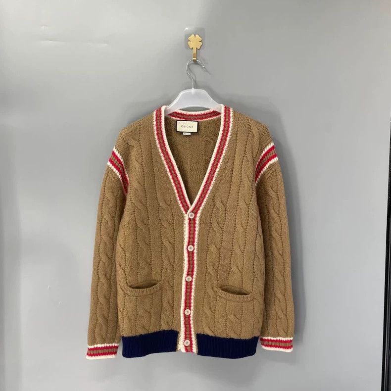Gucci Gucci Coarse woven wool cardigan sweater 2502-Nextarrow Size US L / EU 52-54 / 3 - 1 Thumbnail