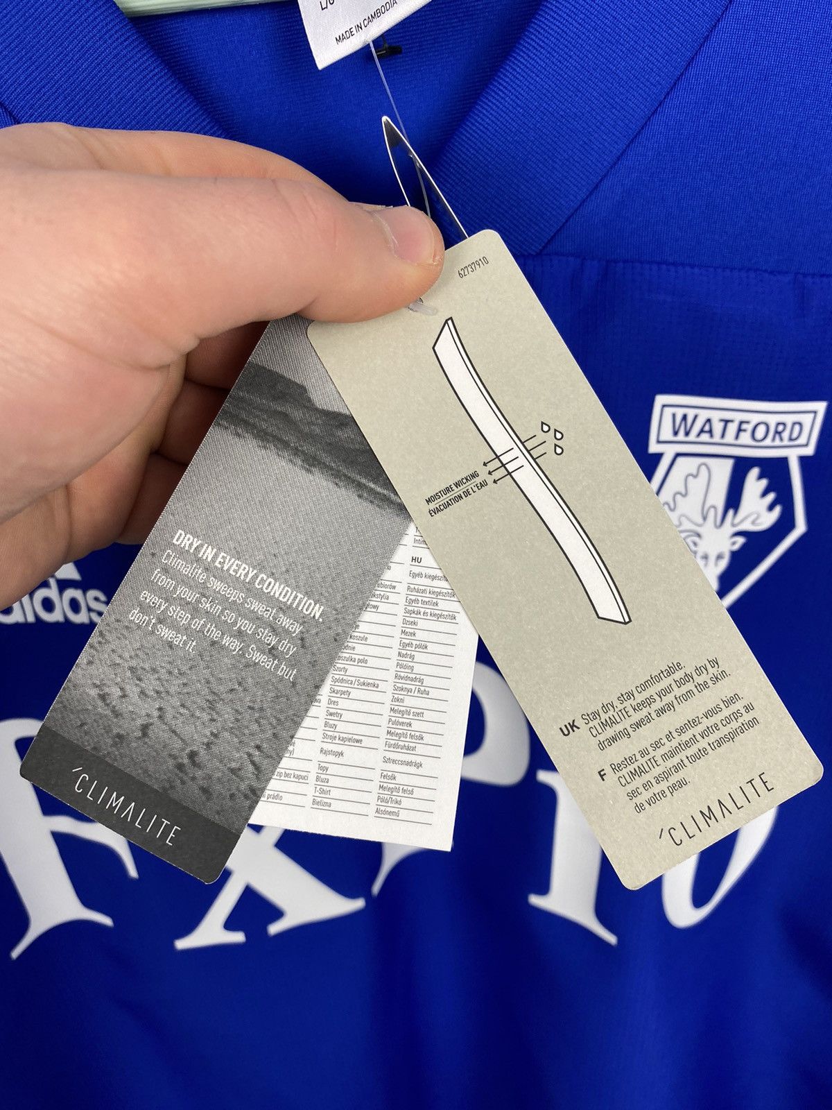 Vintage Watfotd 2018 Training Soccer Sweatshirt Real Juventus PSG Size US L / EU 52-54 / 3 - 12 Thumbnail