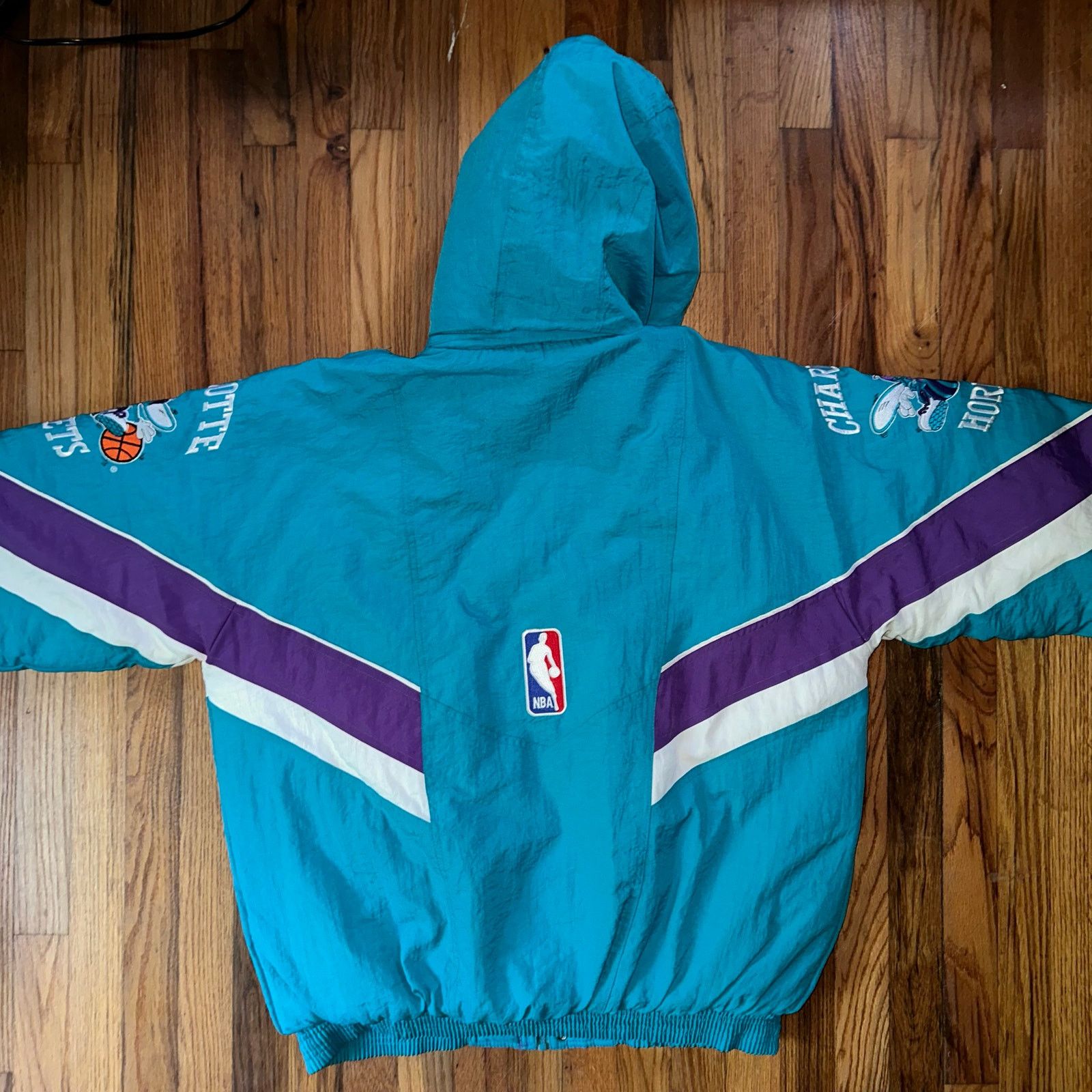 Vintage 90s Starter Charlotte Hornets Full Zip Jacket NBA XL