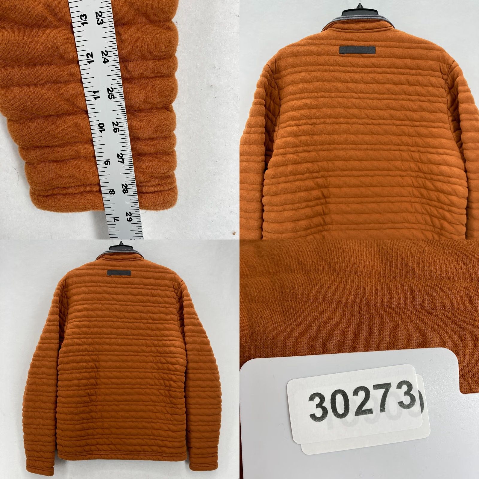 Rusty Duluth Clothing Men's Quilted Pullover Jacket Orange M Knit Workwear Jacket Size US M / EU 48-50 / 2 - 8 Thumbnail