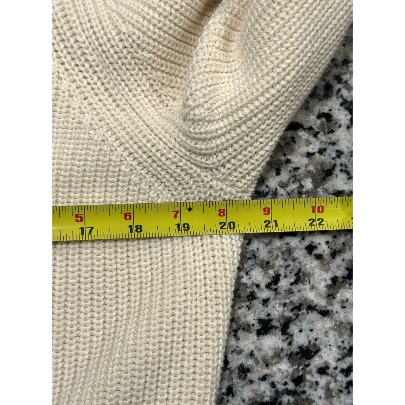 J.Crew J. Crew Ribbed Cotton Button-Collar Sweater Long Sleeve Sz M Womens Cream Knit Pullover Classic Holiday Casual Travel - Mens? Size M / US 6-8 / IT 42-44 - 5 Thumbnail
