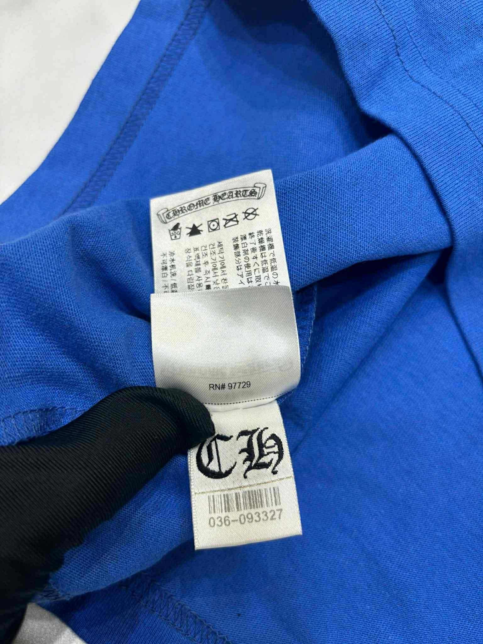 Chrome Hearts CHROME HEARTS Scroll Logo T-Shirt blue Size US M / EU 48-50 / 2 - 12 Thumbnail