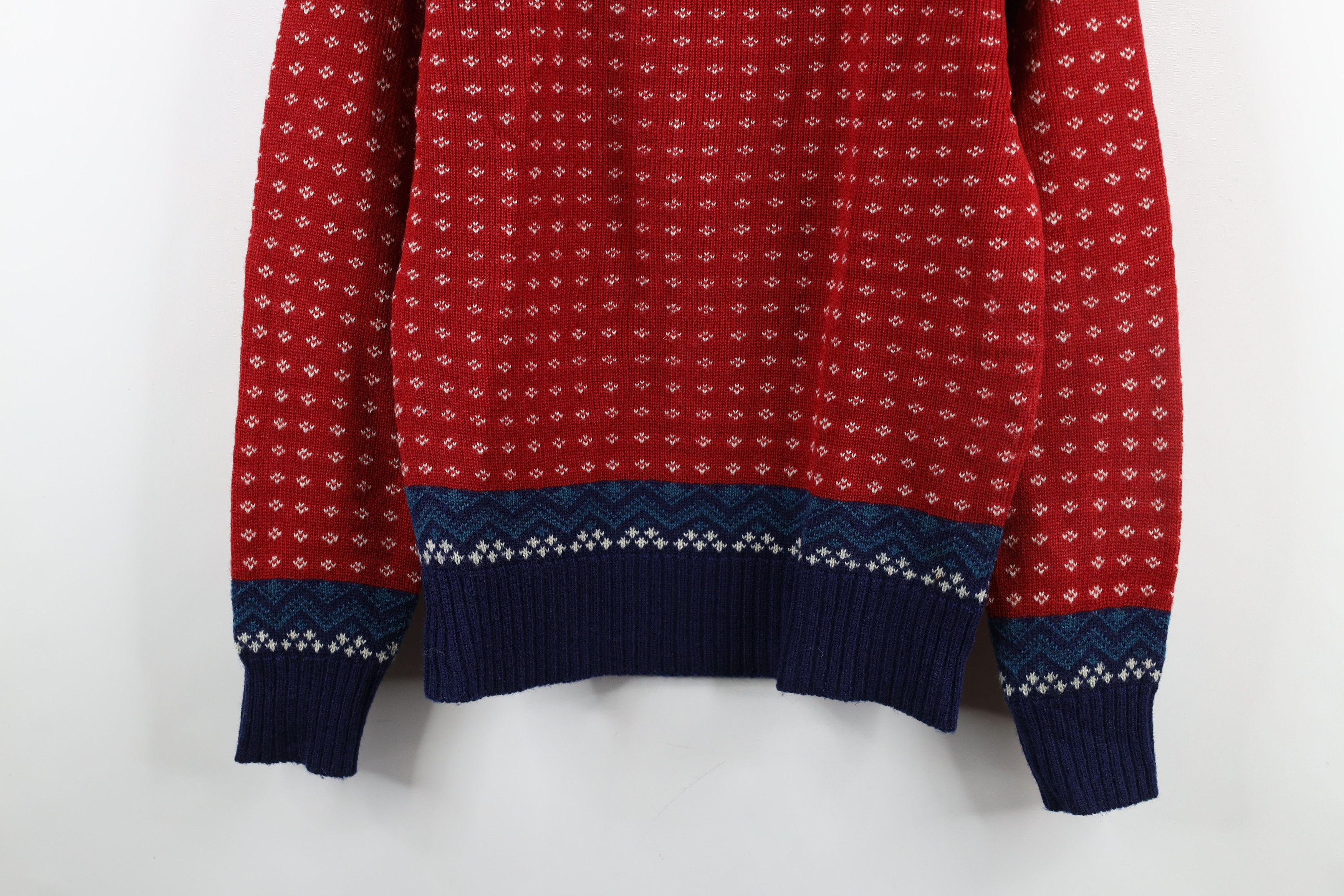 Vintage Vintage 70s Streetwear Fair Isle Knit Crewneck Sweater Size XL / US 12-14 / IT 48-50 - 3 Thumbnail