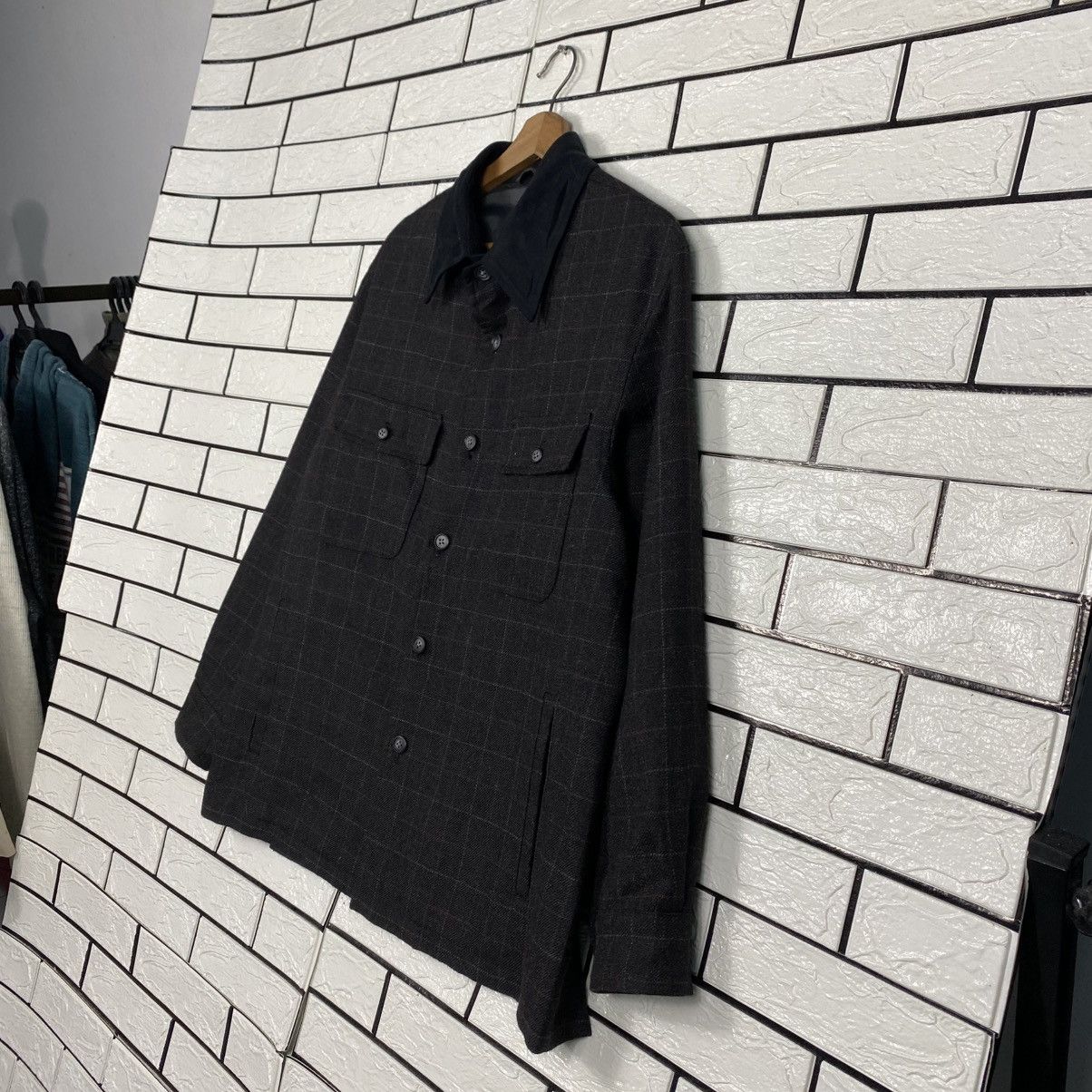 Japanese Brand Vintage Shawl Collar Jacket Tartan Mc Henry Pure Alpaca Wool Size US M / EU 48-50 / 2 - 3 Thumbnail