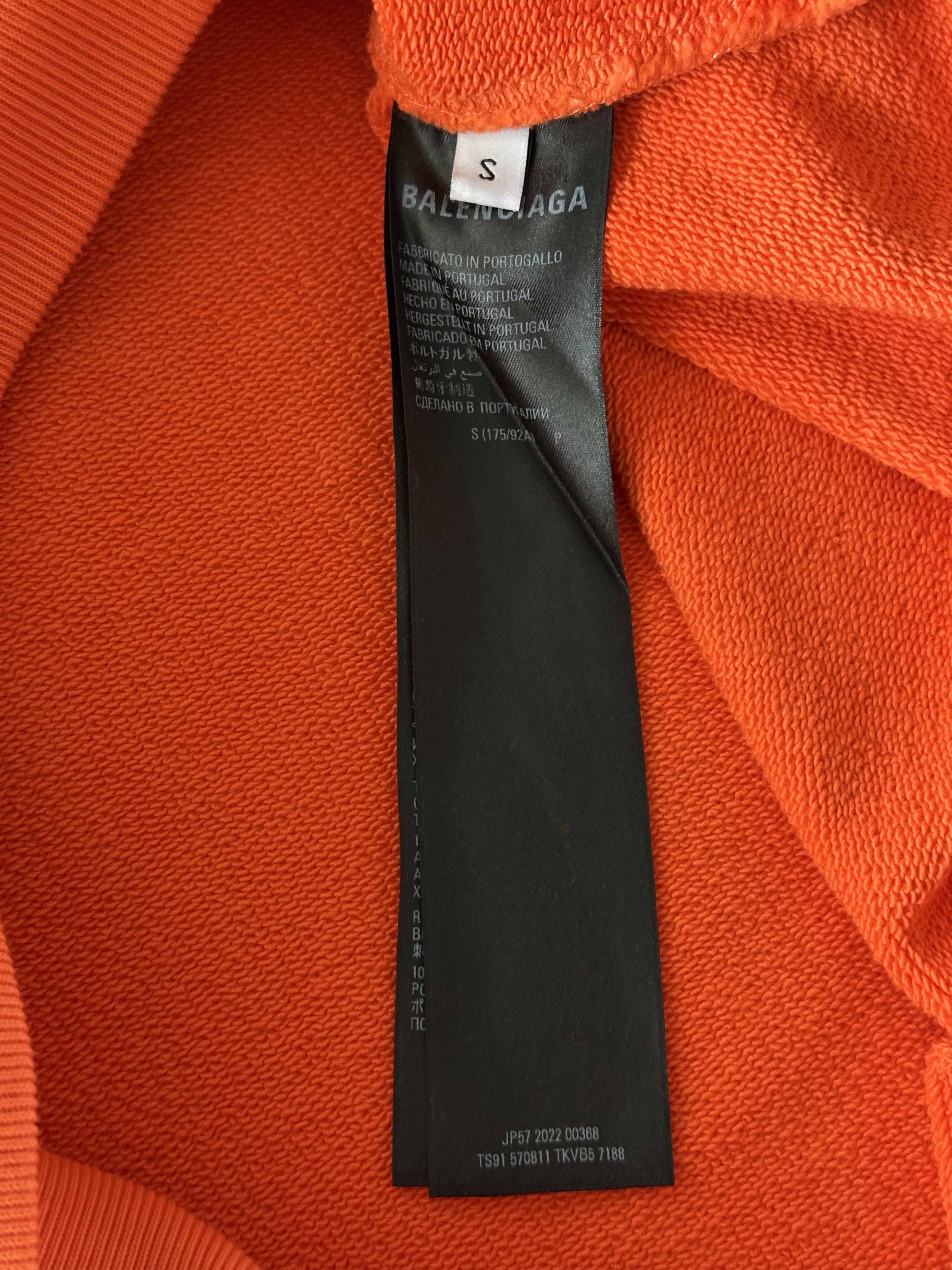 Balenciaga Balenciaga Orange Embroidered Logo Hoodie Size US L / EU 52-54 / 3 - 4 Thumbnail