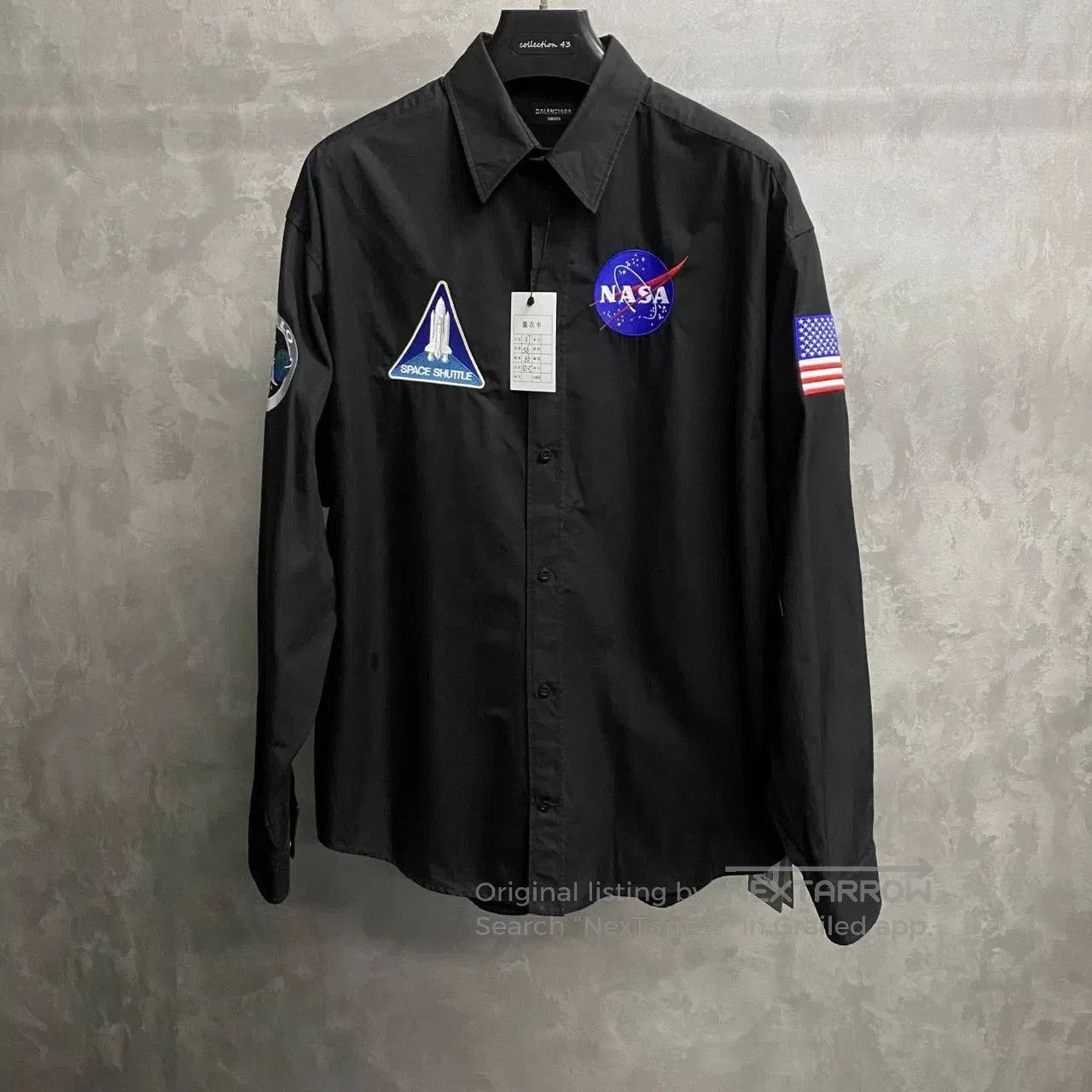 Balenciaga Balenciaga NASA Embroidery Logo Shirt. Size US S / EU 44-46 / 1 - 1 Thumbnail