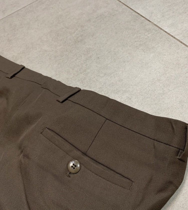 Burberry Y2k vintage Faded brown khaki 2000s wool blend wide trousers Size US 38 / EU 54 - 3 Thumbnail