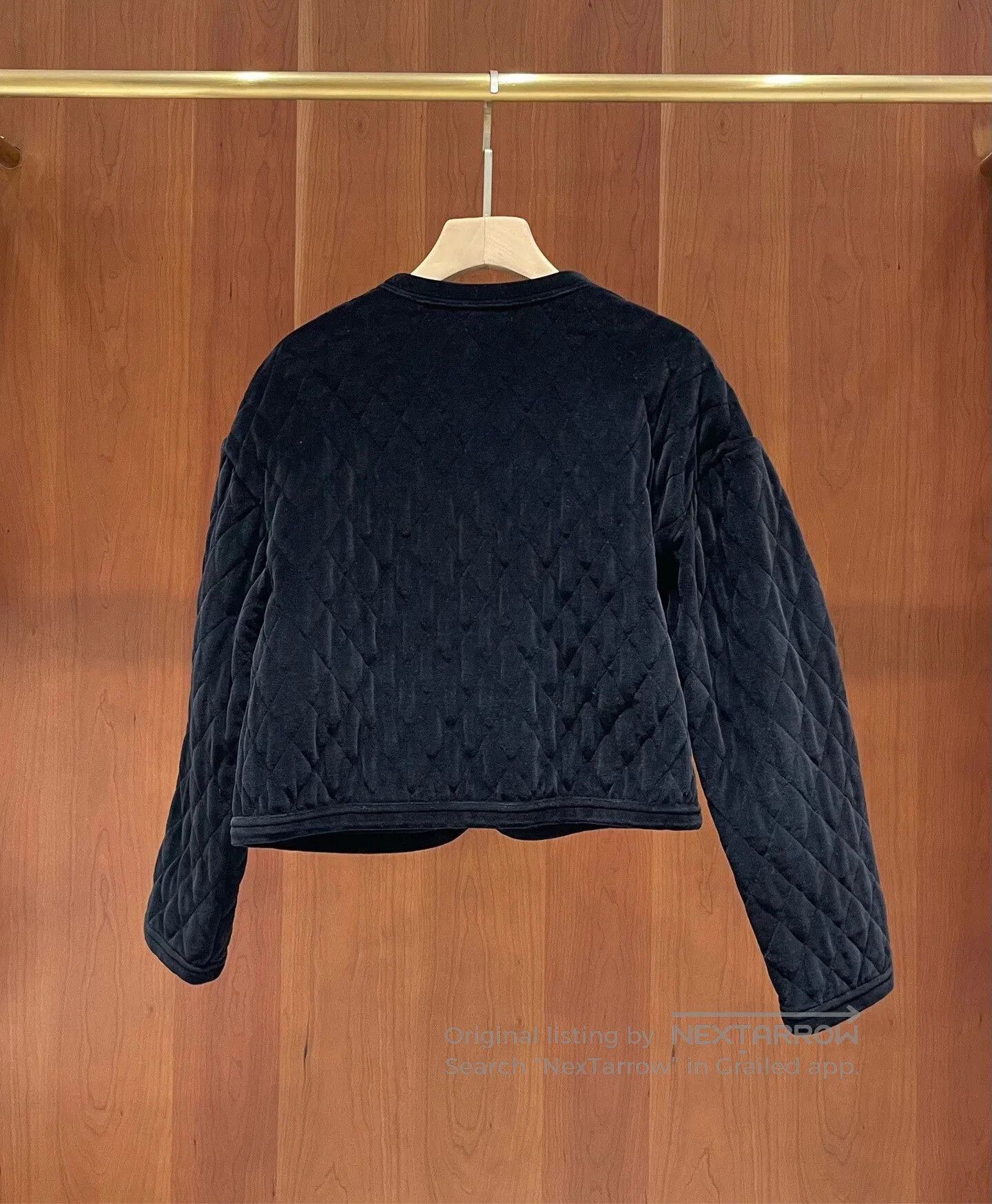 Celine Celine Black Quilted Velvet Jacket. Size XXS / US 00 / IT 34 - 2 Thumbnail