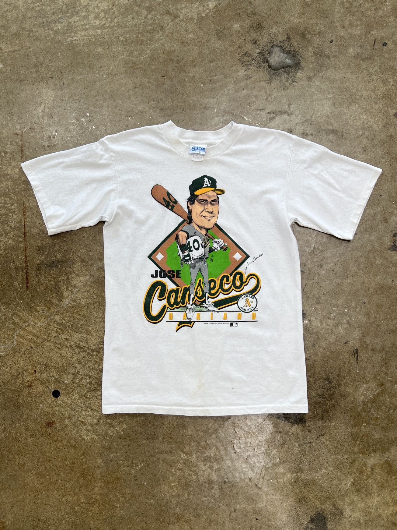 MLB Vintage 1988 Jose Canseco Oakland A's Salem Tag Tee Medium Size US M / EU 48-50 / 2 - 2 Thumbnail