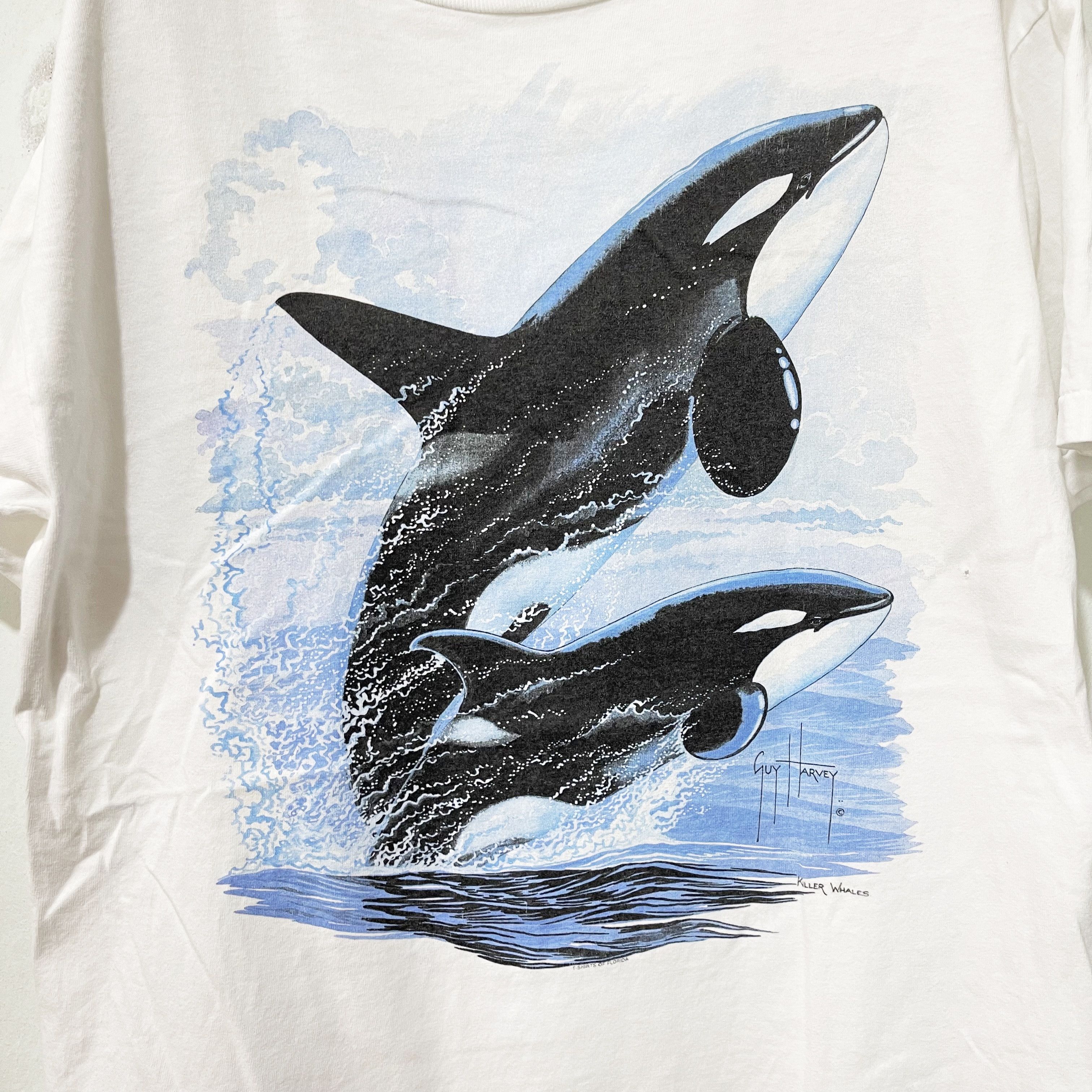 Vintage Vintage 90s Orca Whale T-Shirt Size US M / EU 48-50 / 2 - 2 Thumbnail