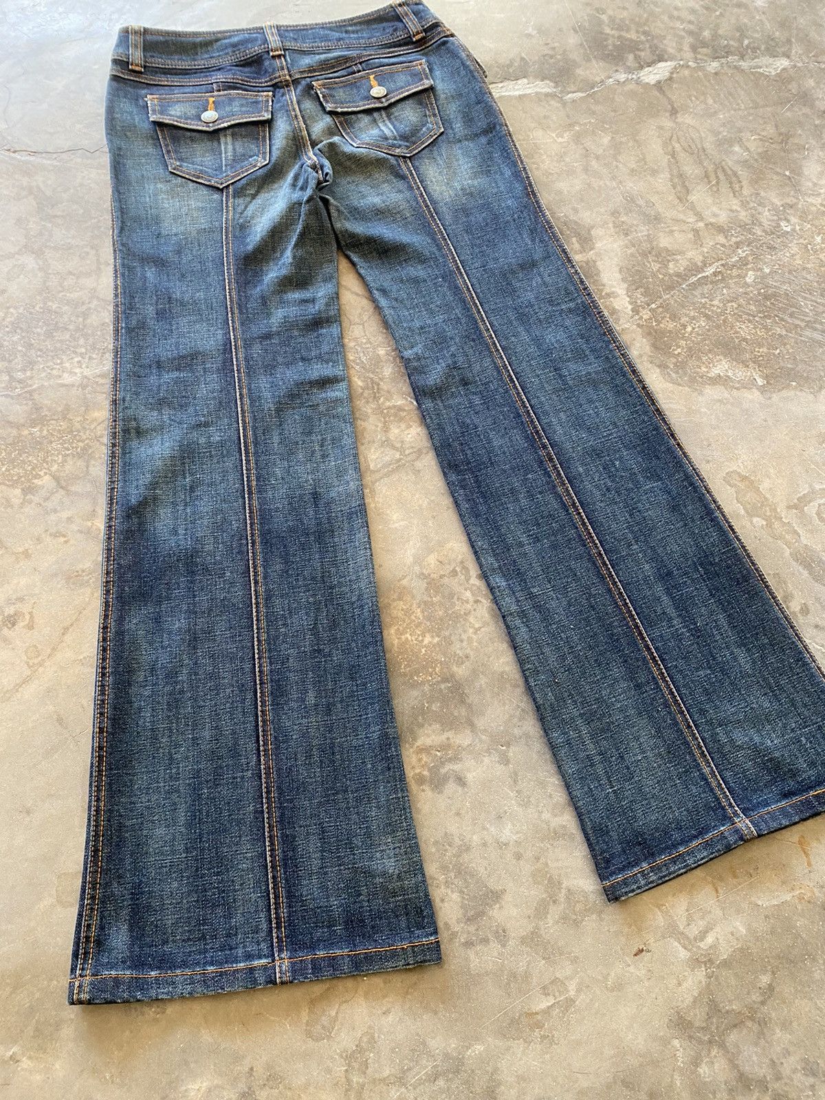 Hysteric Glamour × Japanese Brand Flare Jeans Kumikyoku Low Rise Wide Leg Baggy Size US 30 / EU 46 - 1 Thumbnail